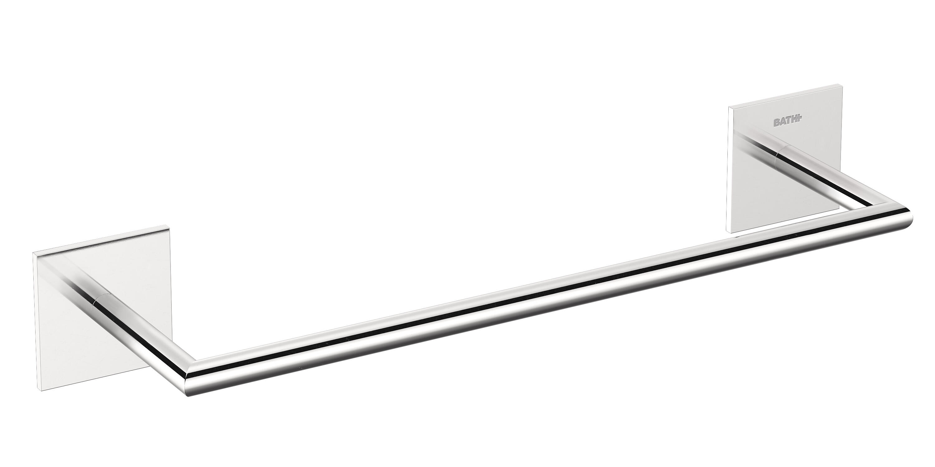 Toallero encolado link plata cromado 30x7 cm
