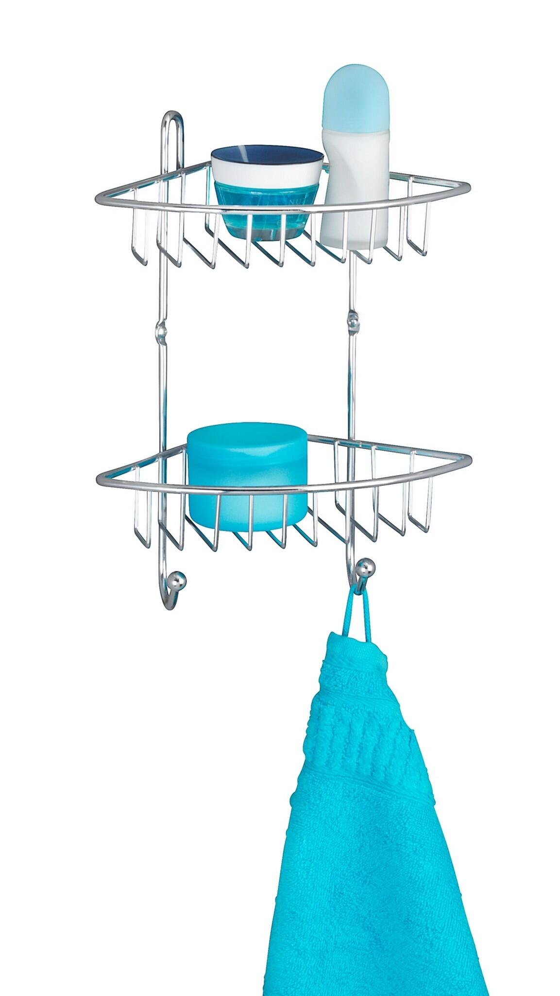 Organizador de ducha milano gris / plata 22.5x30x cm