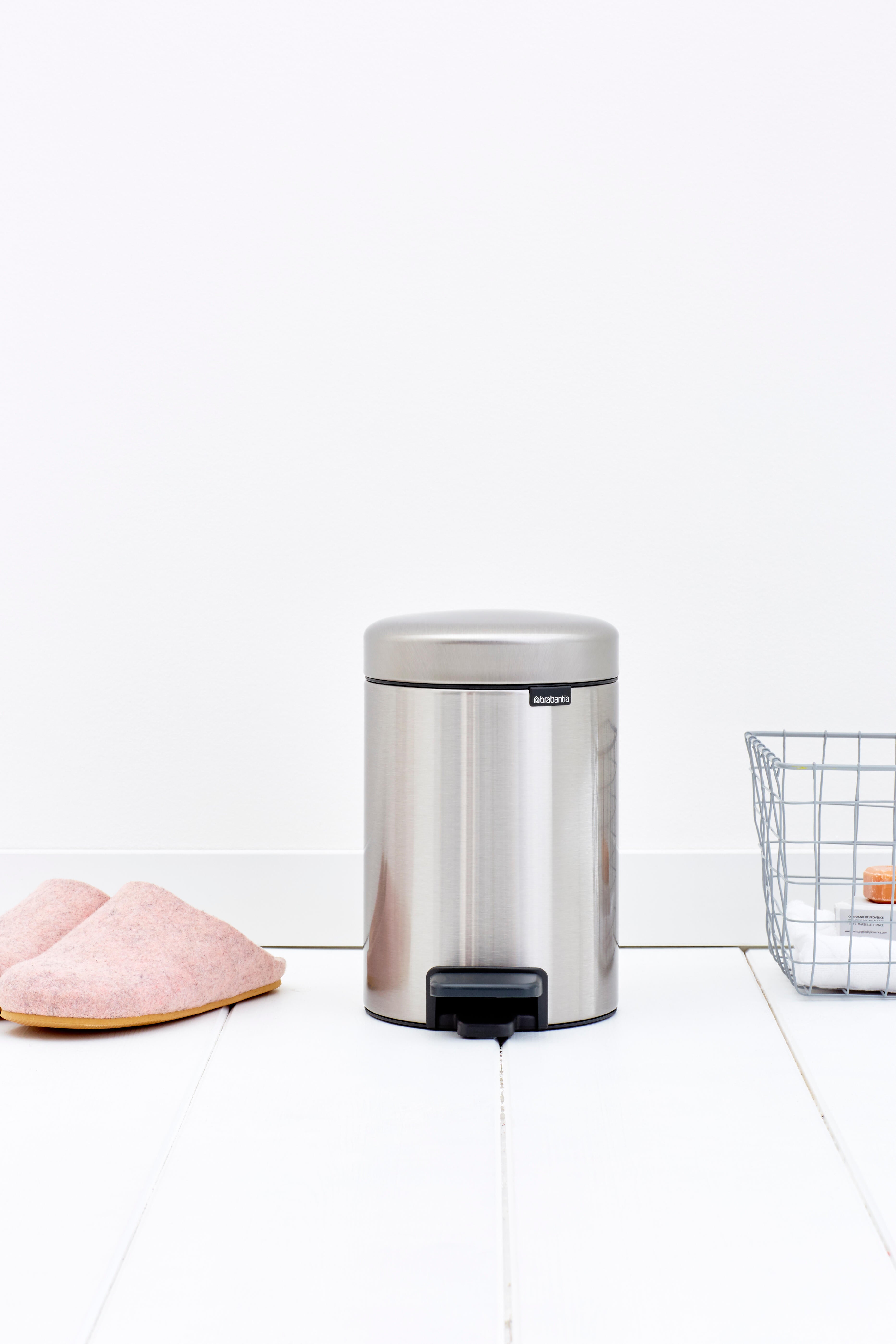 Balde do lixo NEW ICON ANTI-DEDADAS CROMADO MATE 3L - 5