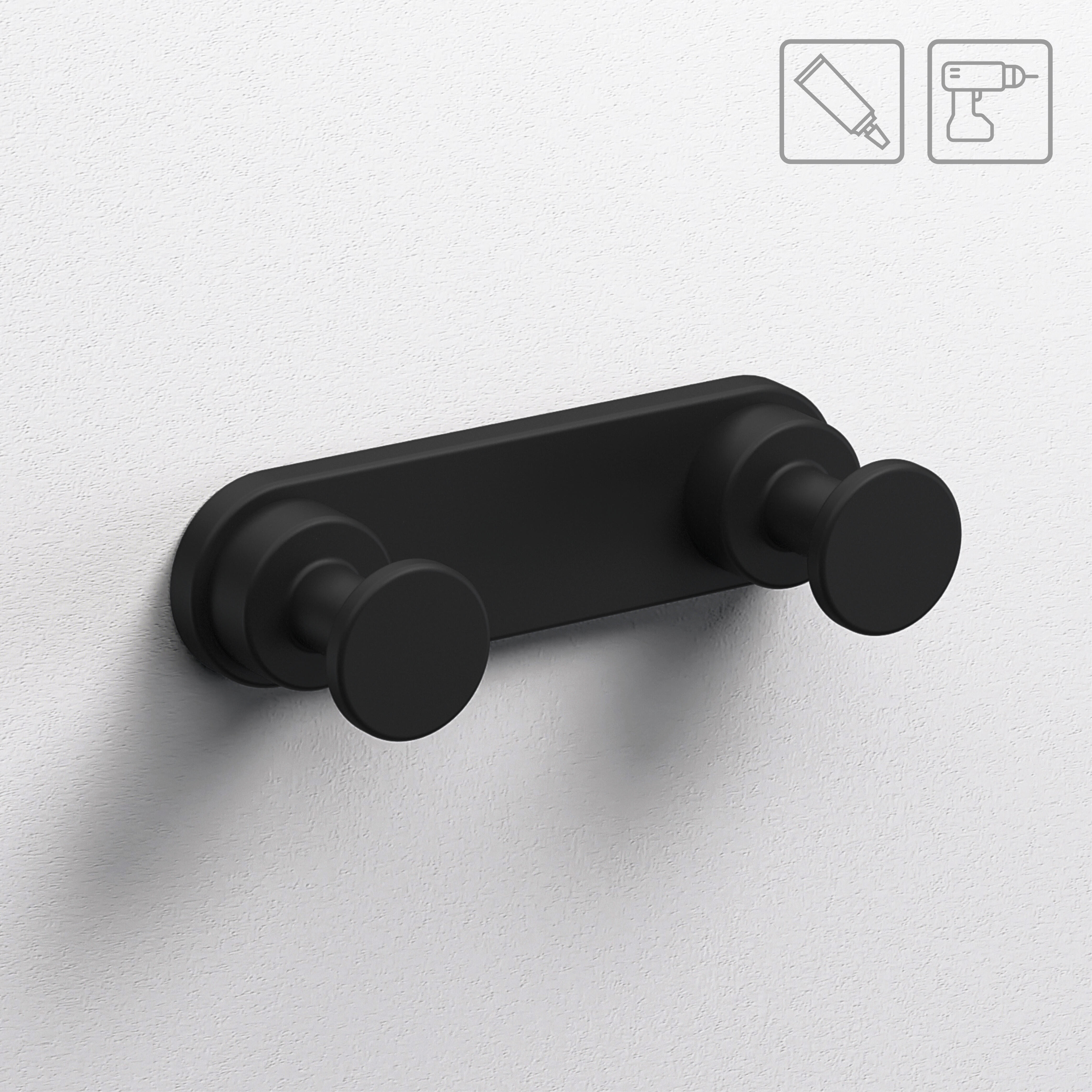 Percha/perchero Architecture  negro  con 1 gancho - 4
