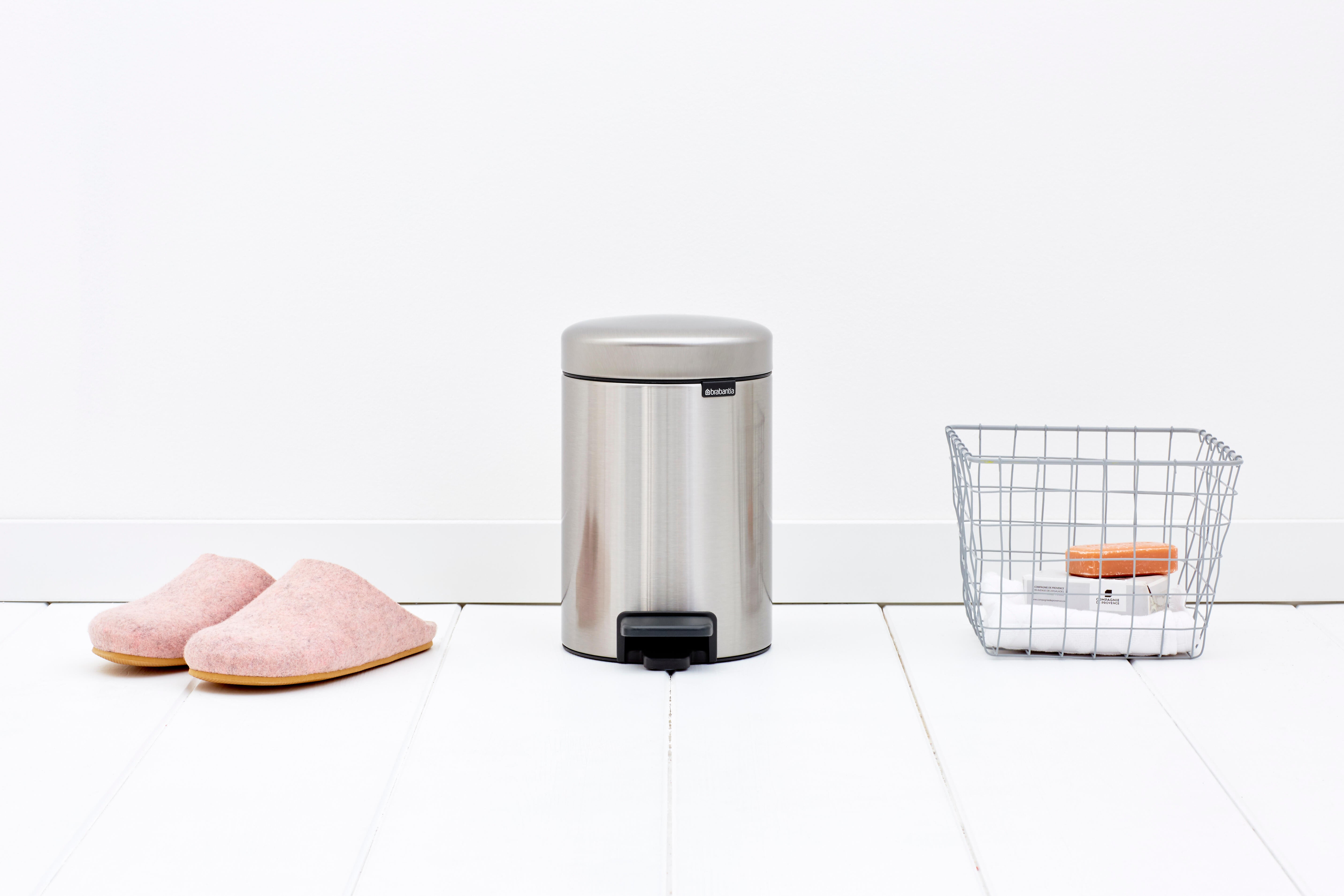 Balde do lixo NEW ICON ANTI-DEDADAS CROMADO MATE 3L - 4