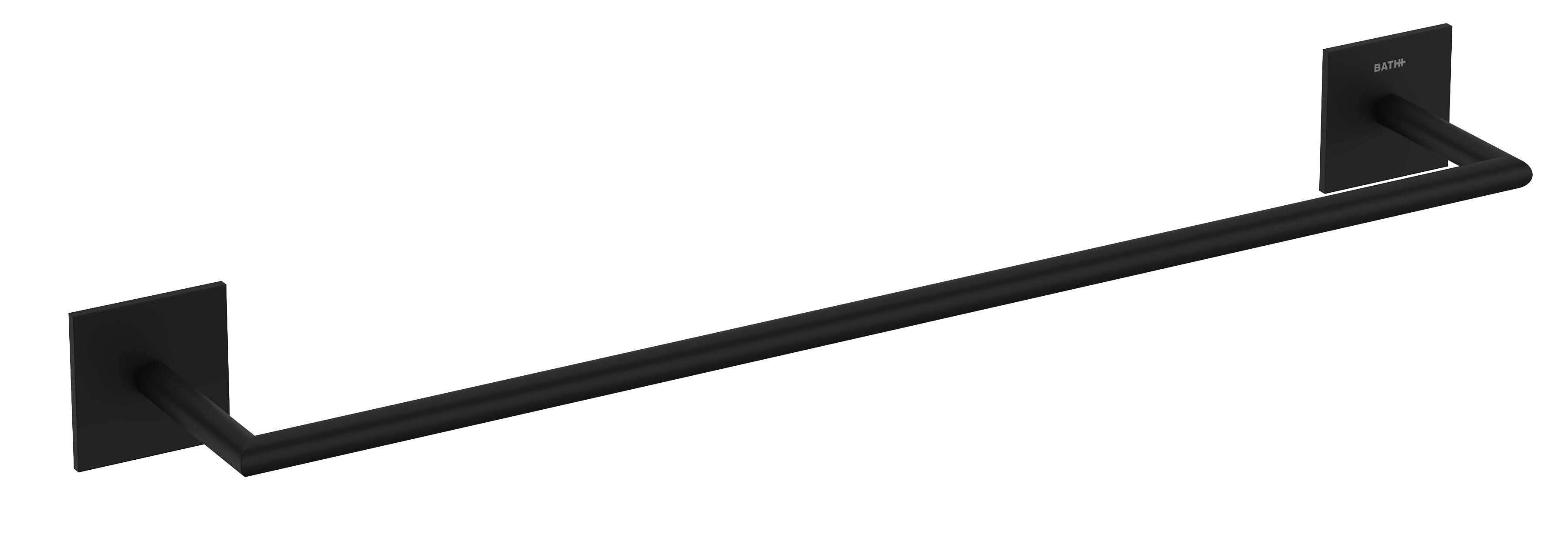 Toallero encolado link negro 45x7 cm