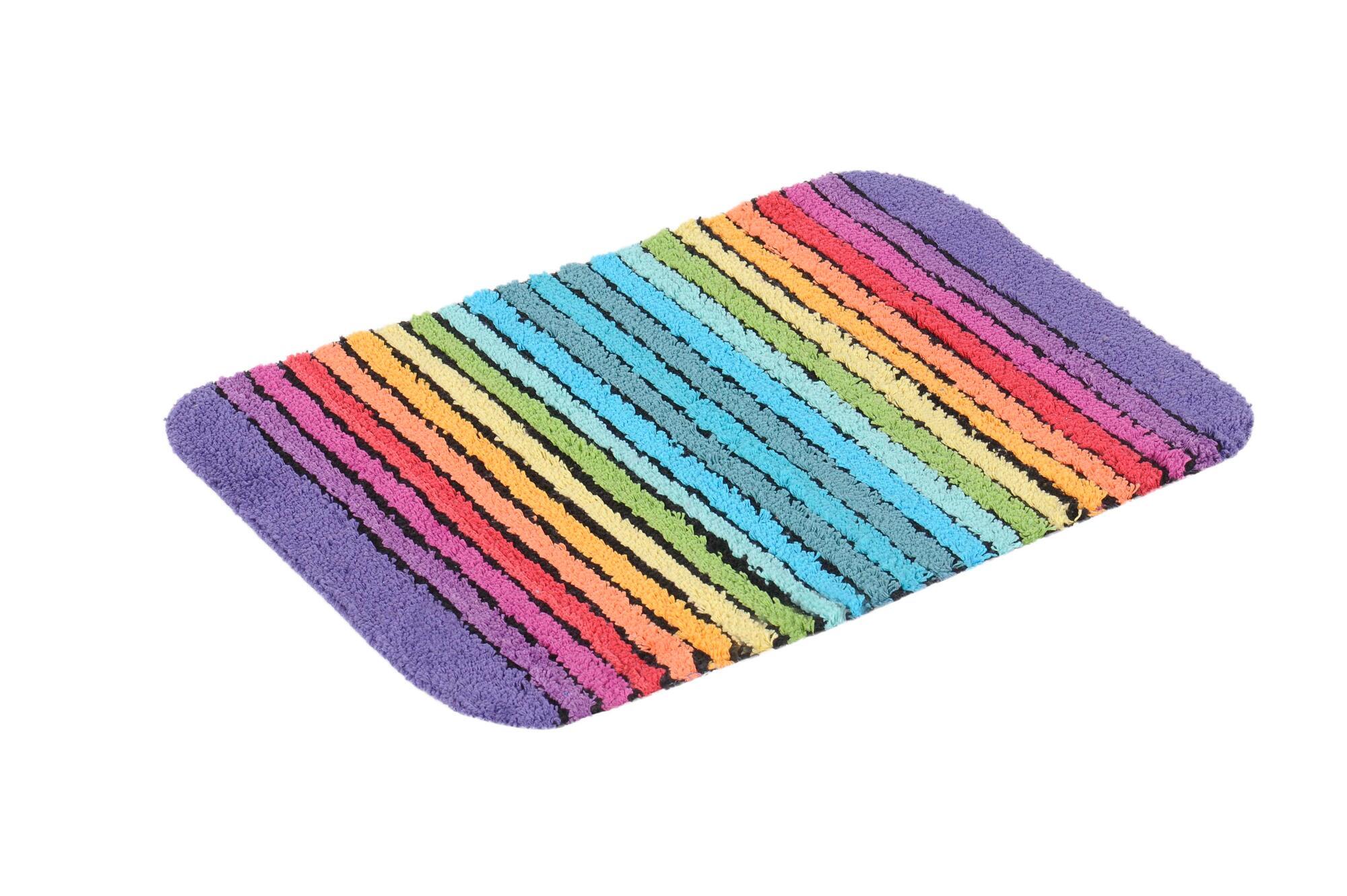 Alfombra de baño rectangular loft 50x70 cm multicolor