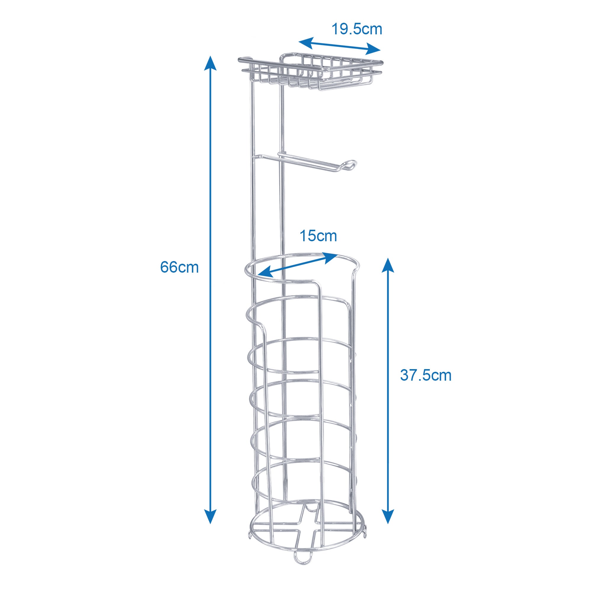 Portarrollo reserva de baño Portarrollos Reserva cromo cromado 14x60cm - 2
