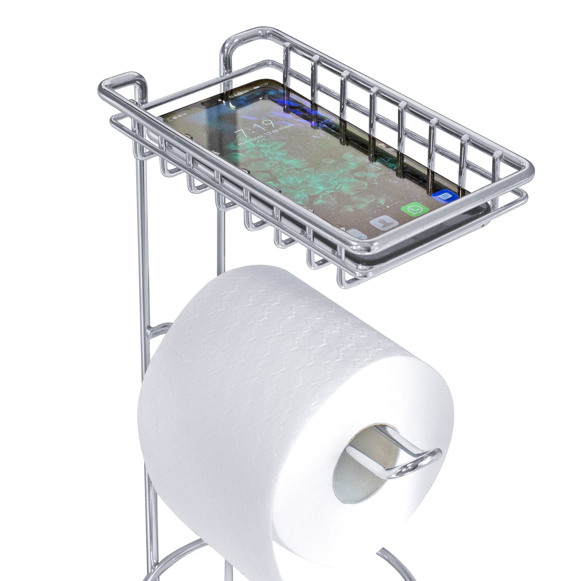 Portarrollo reserva de baño Portarrollos Reserva cromo cromado 14x60cm - 6