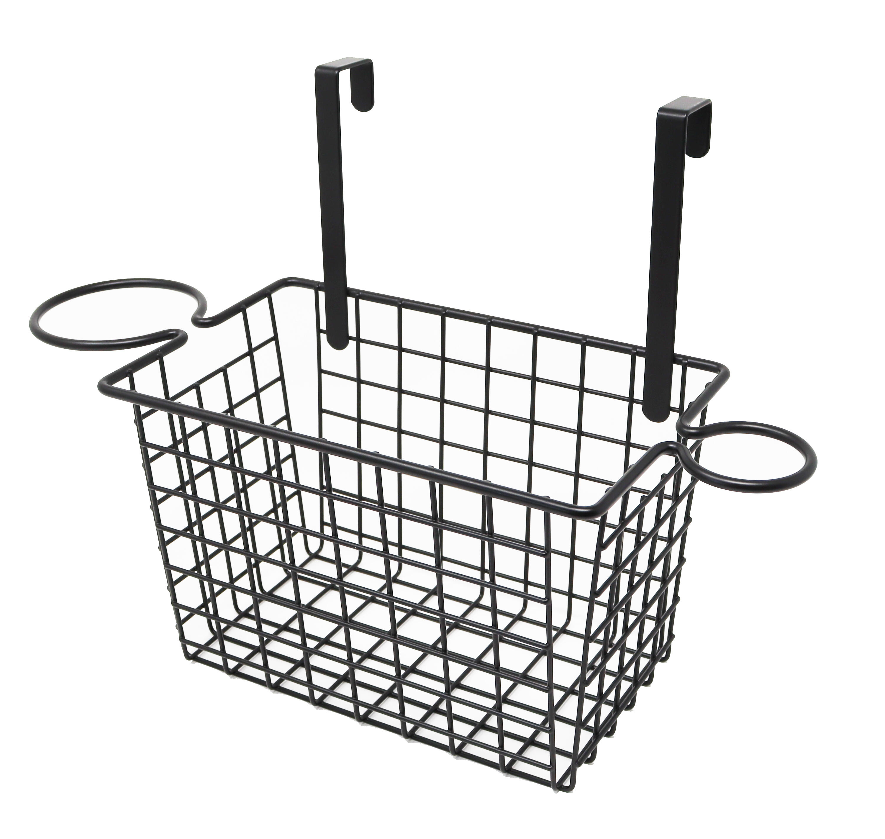 Organizador de ducha cesto mueble lavabo negro 35.5x24x15 cm