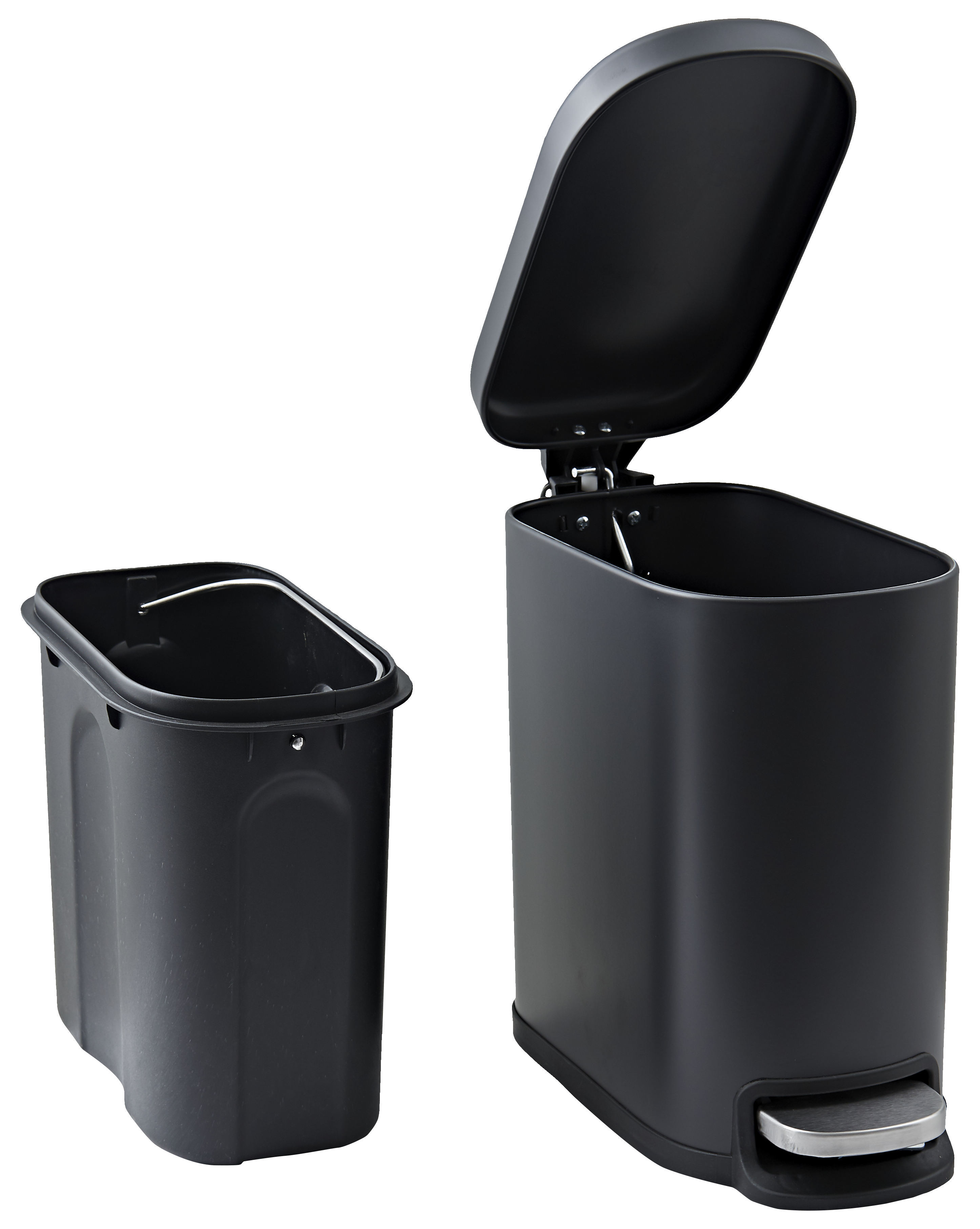 Balde de lixo 30,7X14,4X29 cm preto Sensea Remix Slim - 14