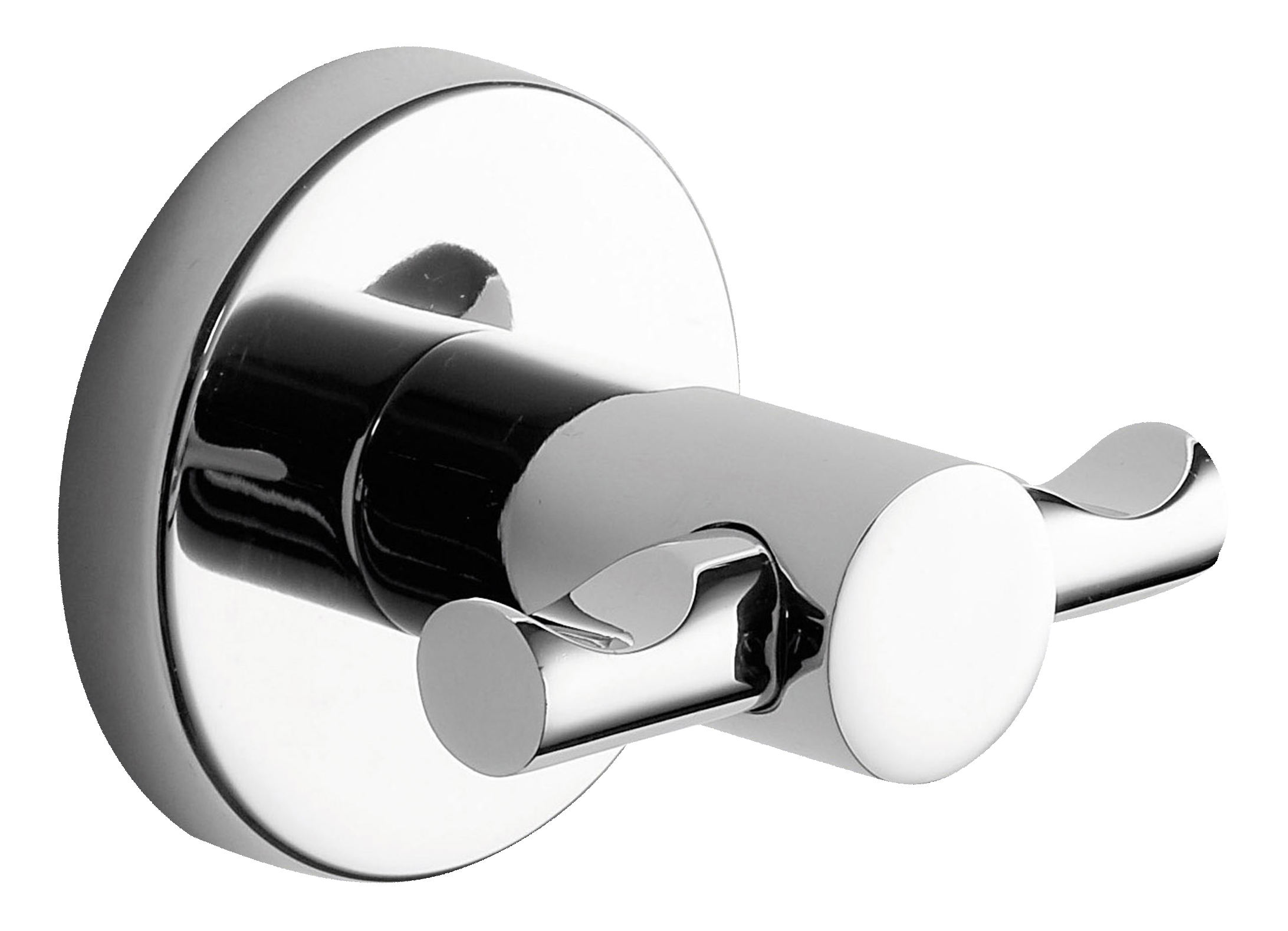 Percha/perchero fecle acero inoxidable gris con 2 ganchos