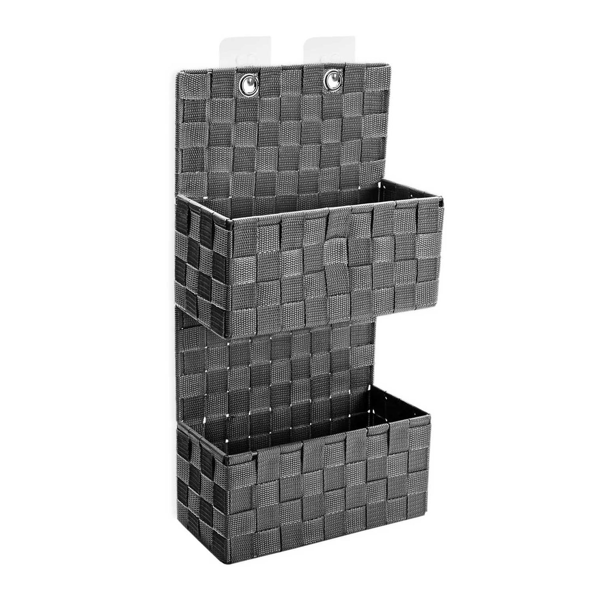 Cesta de polipropileno plata 11.5x15x48cm