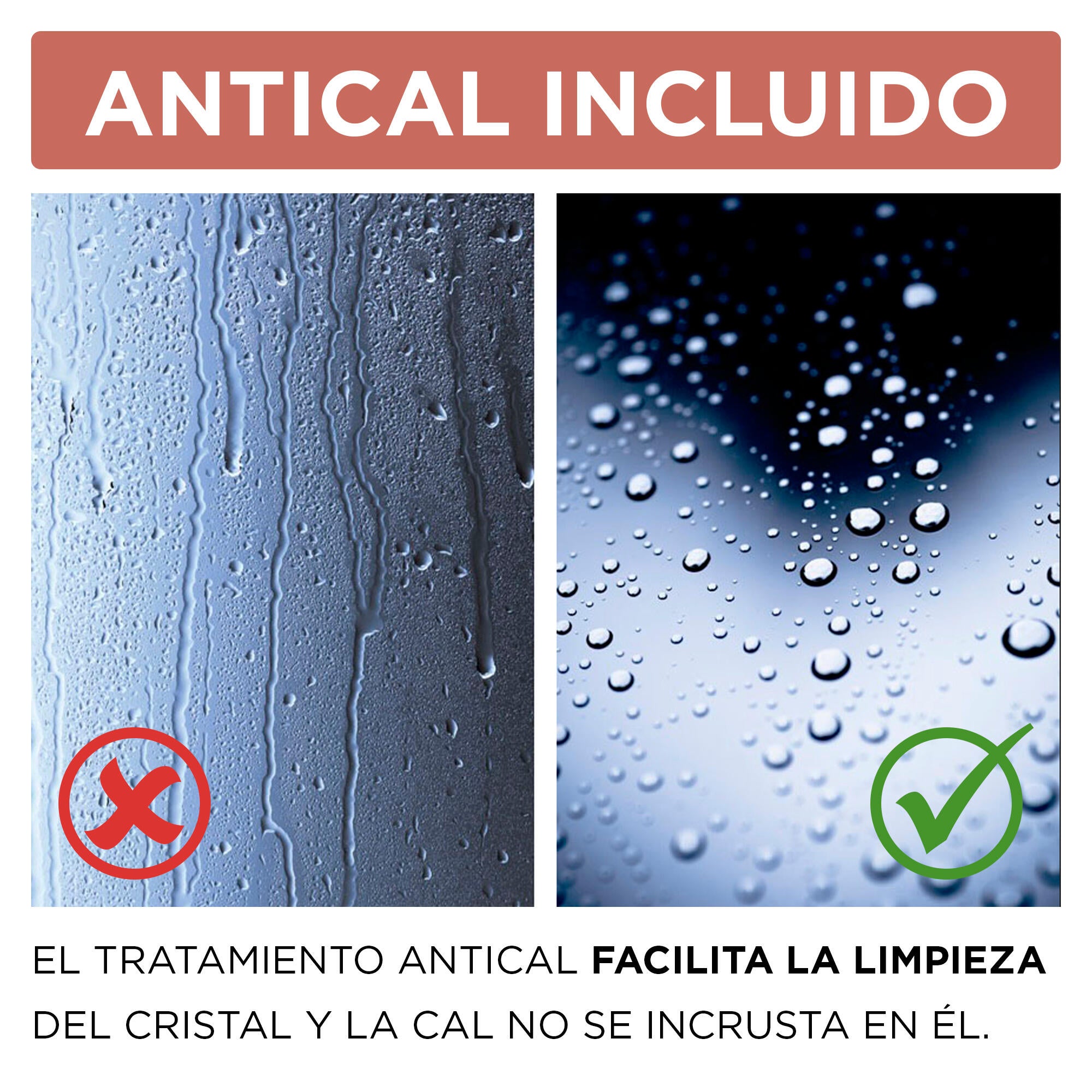 Mampara de ducha frontal corredera y panel fijo lateral Tala Perfil aluminio negro. Ancho adaptable (130.1-140)+80 x200 cm. Cristal templado de seguridad transparente. Tratamiento antical y cierre magnético Glassinox - 5