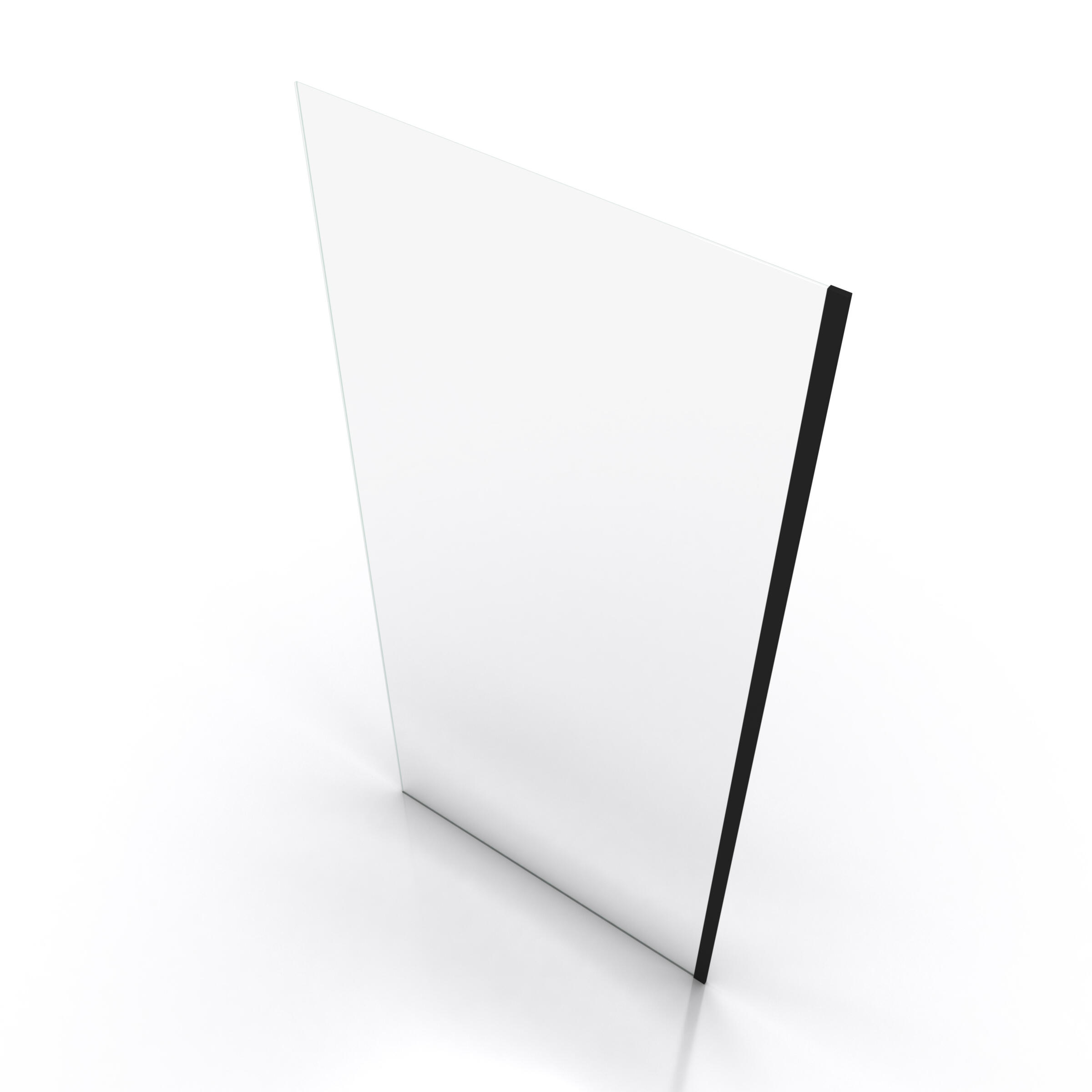 Mampara de ducha fija Parma perfil aluminio negro (90)x200 cm cristal templado 8mm serigrafiado reversible AURLANE - 3