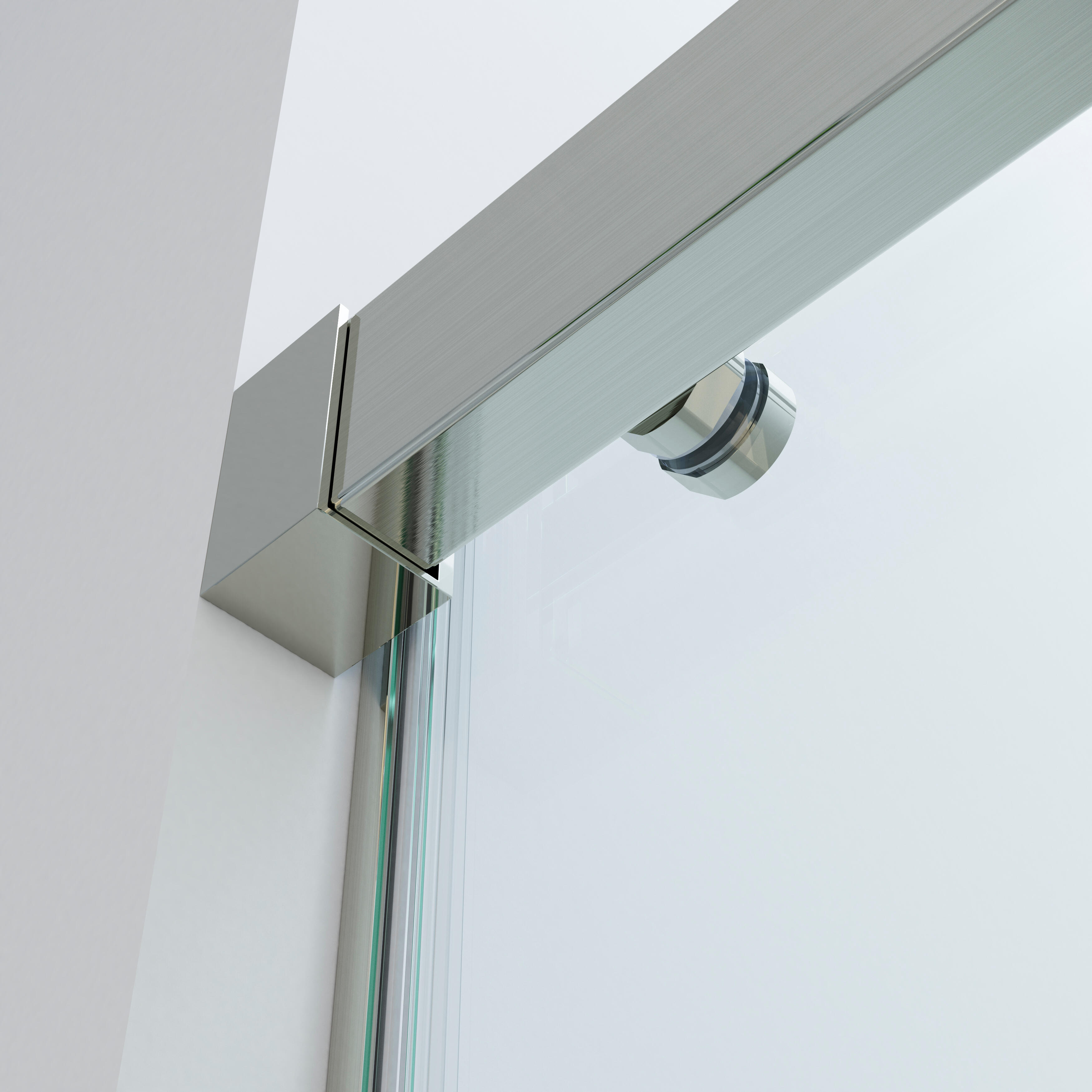 Mampara de ducha frontal corredera serigrafiada y panel fijo lateral Tala Perfil aluminio cromo. Ancho adaptable (130.1-140)+70 x200 cm. Cristal templado de seguridad serigrafiado. Tratamiento antical y cierre magnético Glassinox - 8