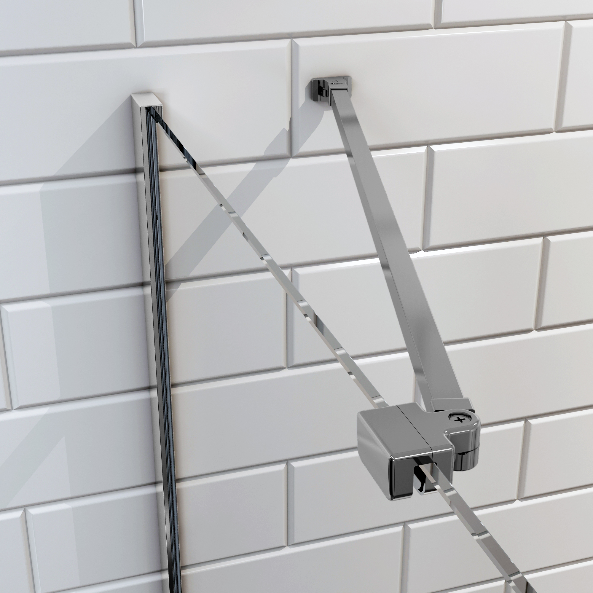 Lateral de duche 70x195 cm cromado Sensea Remix - 17