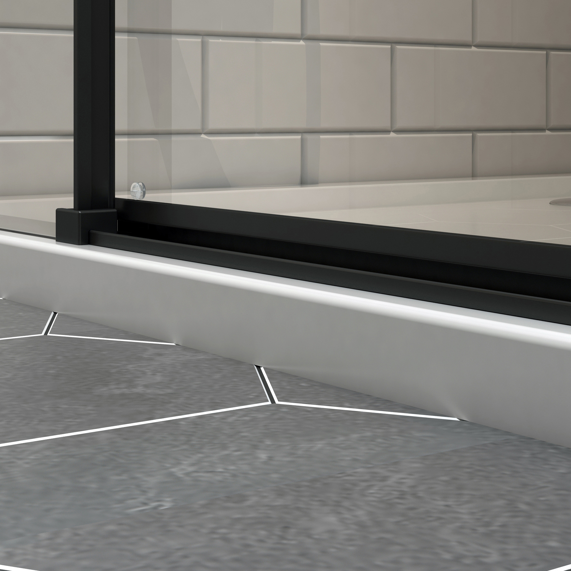 Cabine de duche 80x120x195 cm preto Sensea Remix - 14