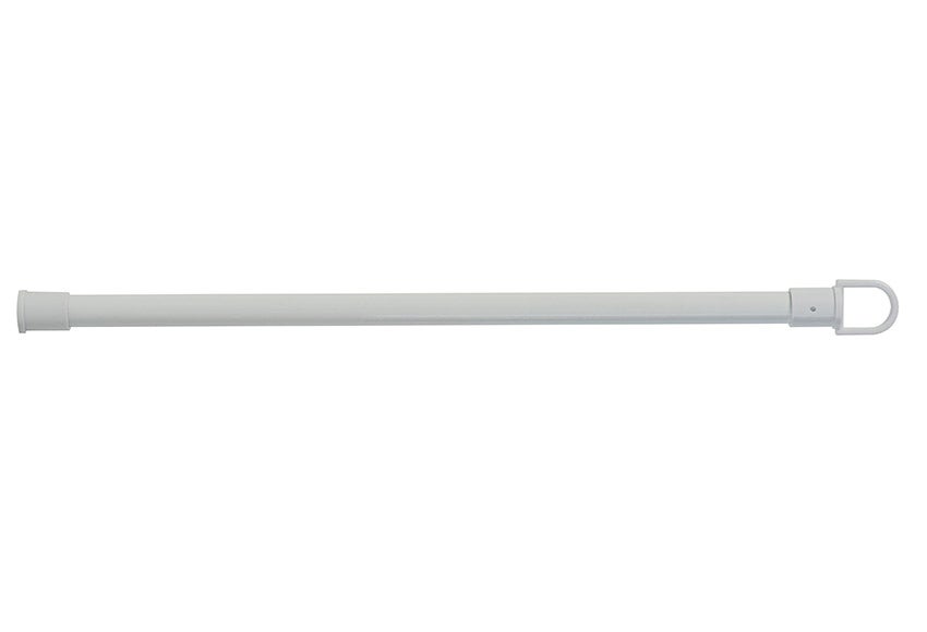 Soporte para barra de cortina de baño de metal blanco mate - 4