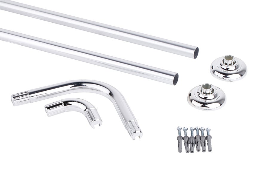 Varão para cortina de duche SENSEA CROMADO ANGULAR 80-90CM - 4