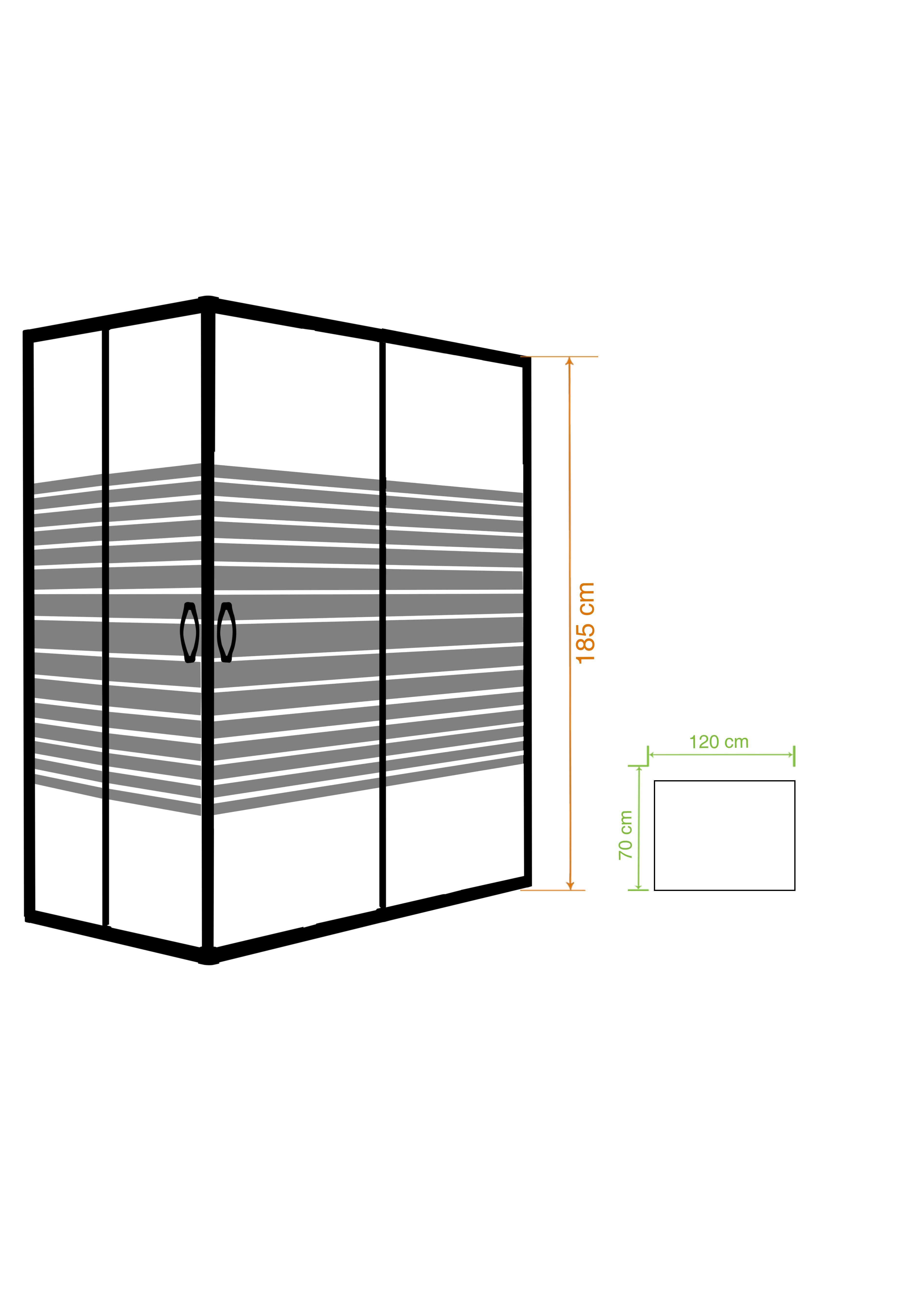 Mampara de ducha corredera serigrafiada mittos perfil cromo (67-68)x(117-118)x4 cm 5 mm