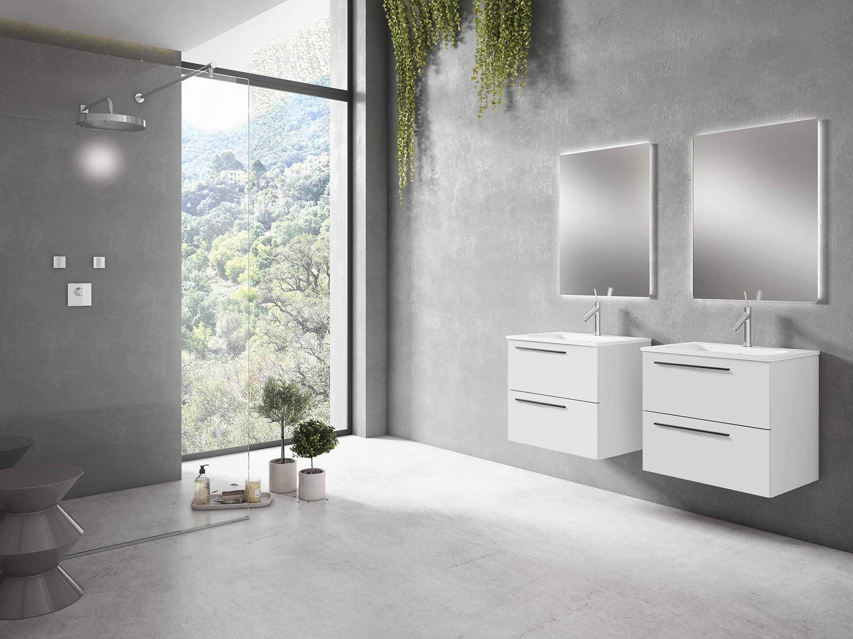 Mueble de baño con lavabo mia blanco mate 60x45 cm