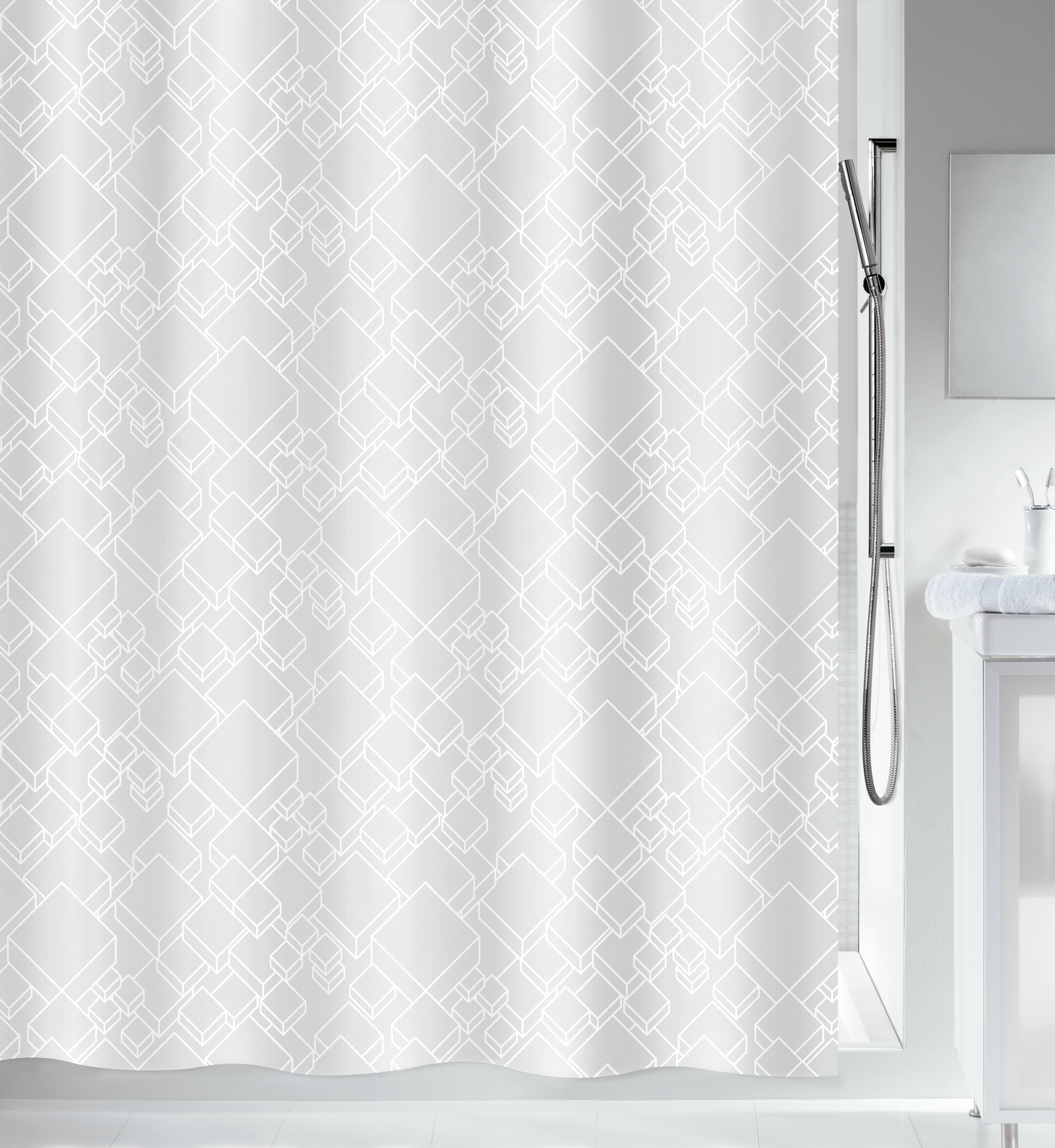 Cortina de baño peer poliéster 180x200 cm