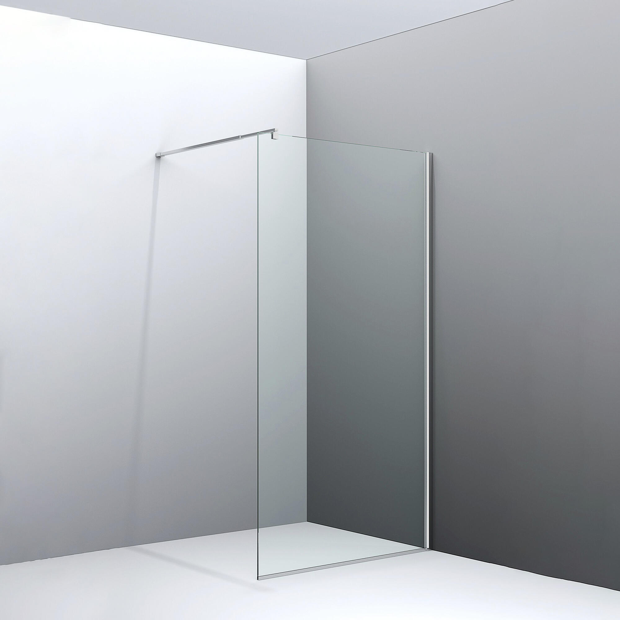Mampara de ducha fija transparente onix perfil cromo (89-90)x195 cm 8mm
