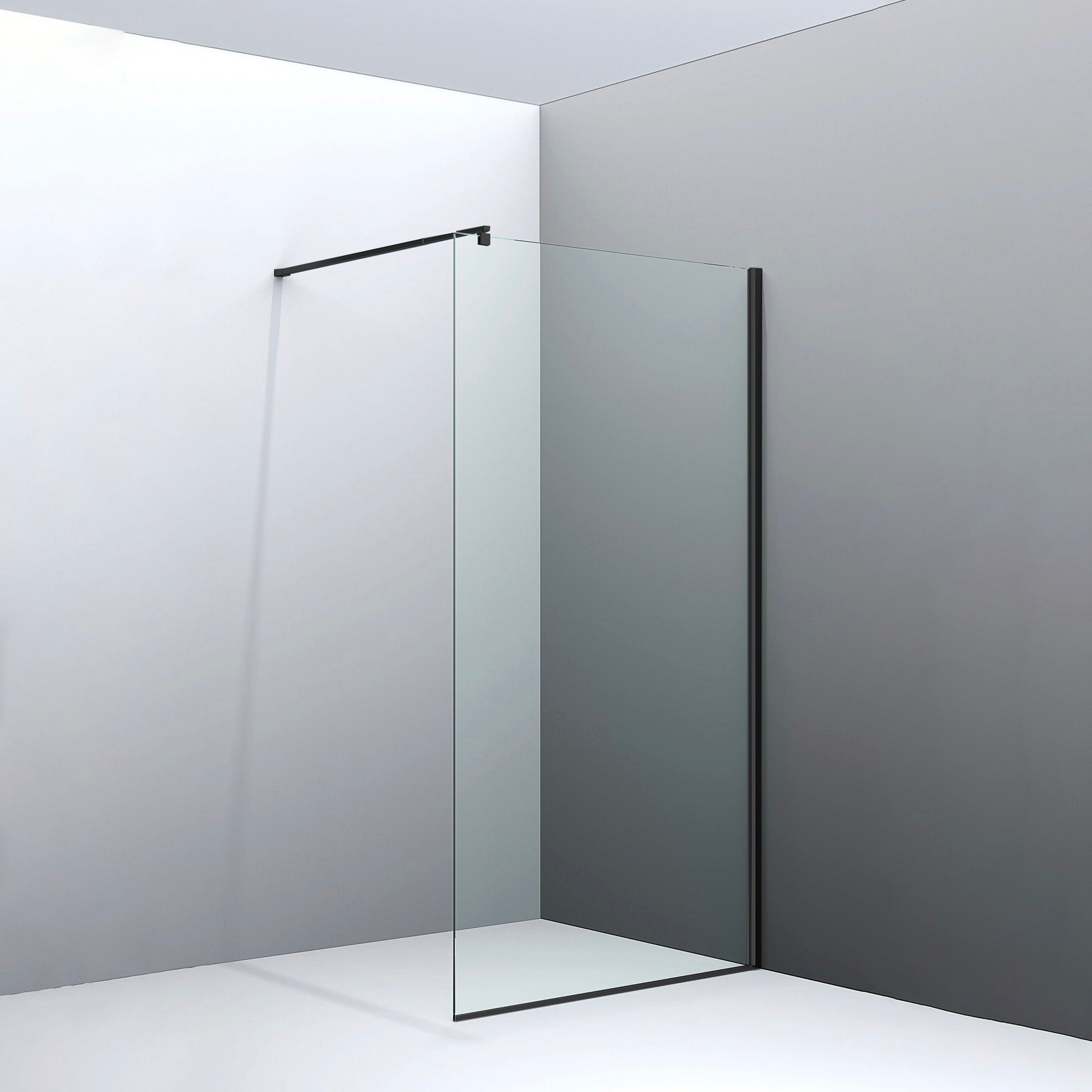 Mampara de ducha fija transparente onix perfil cromo (89-90)x195 cm 6mm