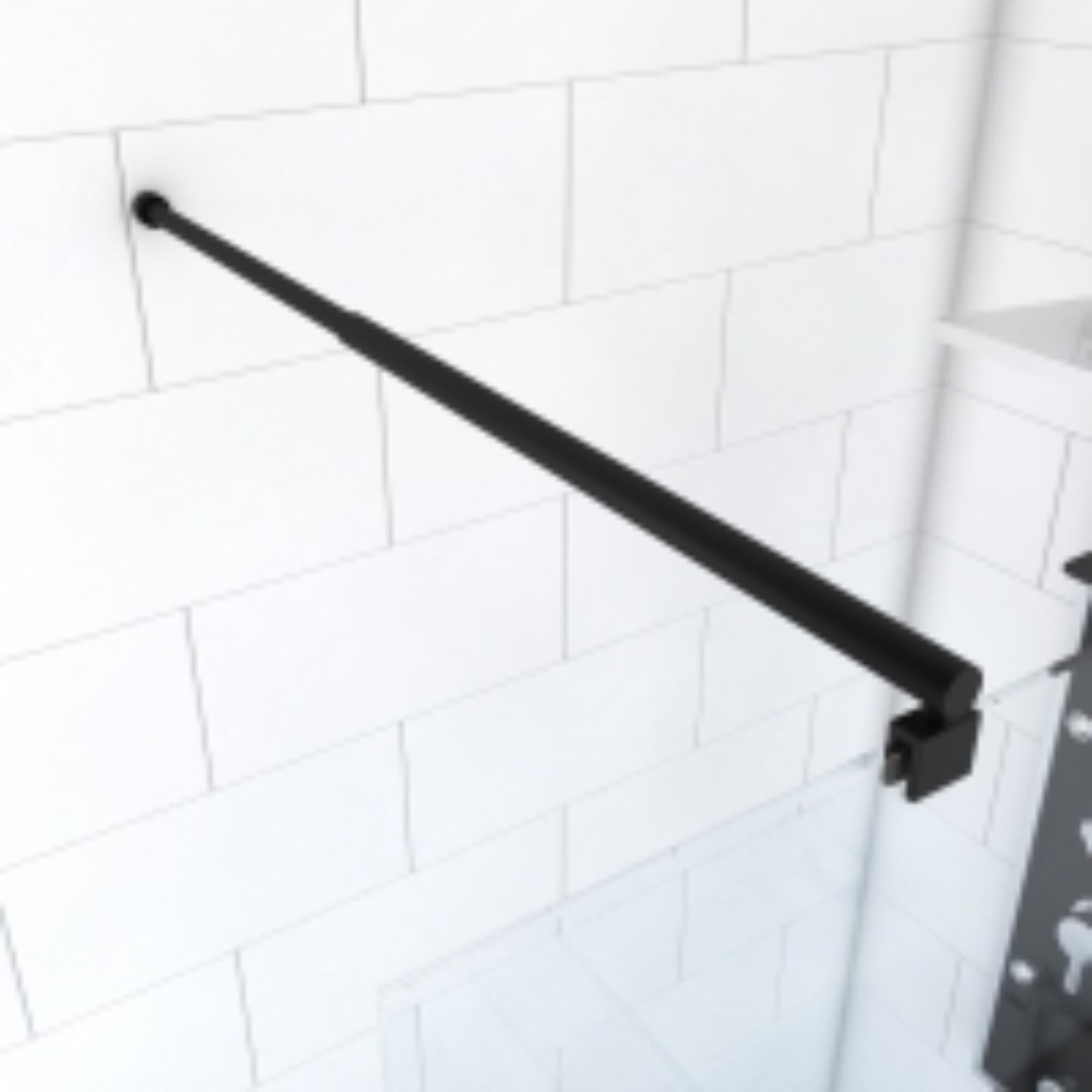 Barra panel de ducha parma 70-100 cm negro