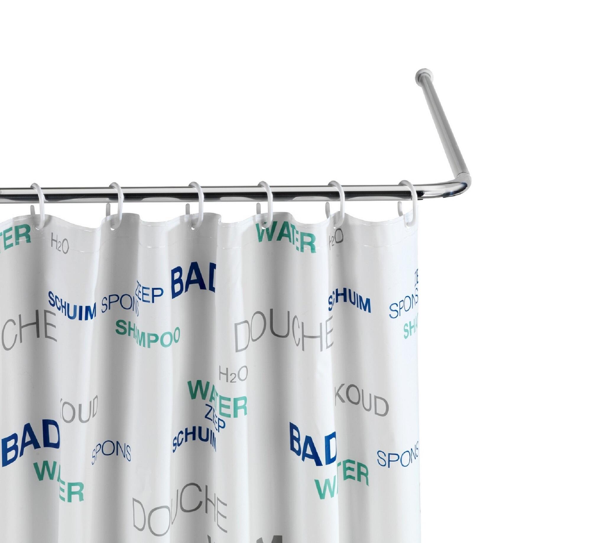 Barra de cortina ducha gris / plata 92 cm