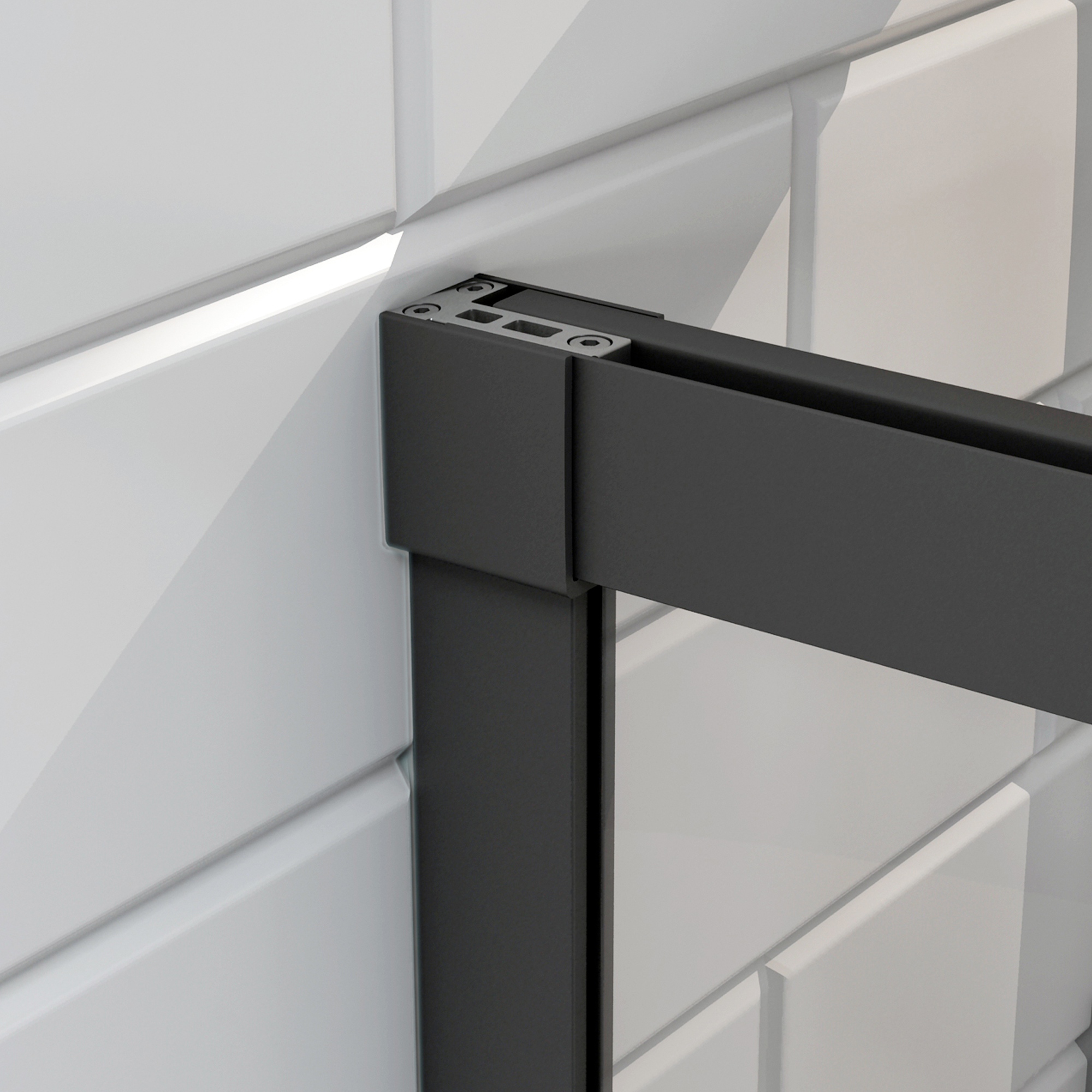 Cabine de duche 80x120x195 cm preto Sensea Remix - 12