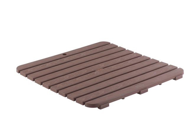 Estrado para base de duche 55x55 cm castanho quadrado Tatay