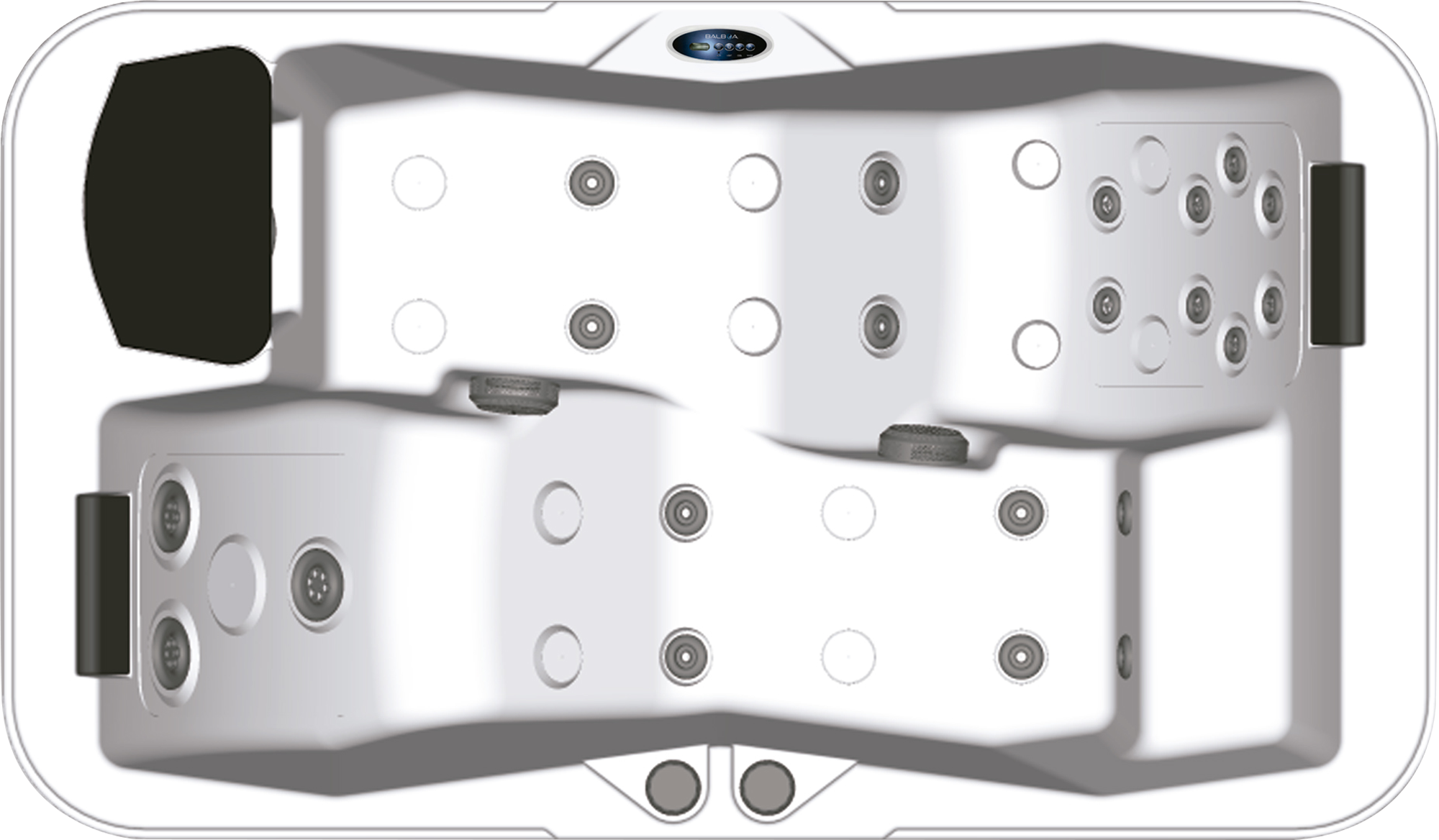 Spa de relax rígido A200 2 plazas sin faldones 200x78 cm 450l - 2