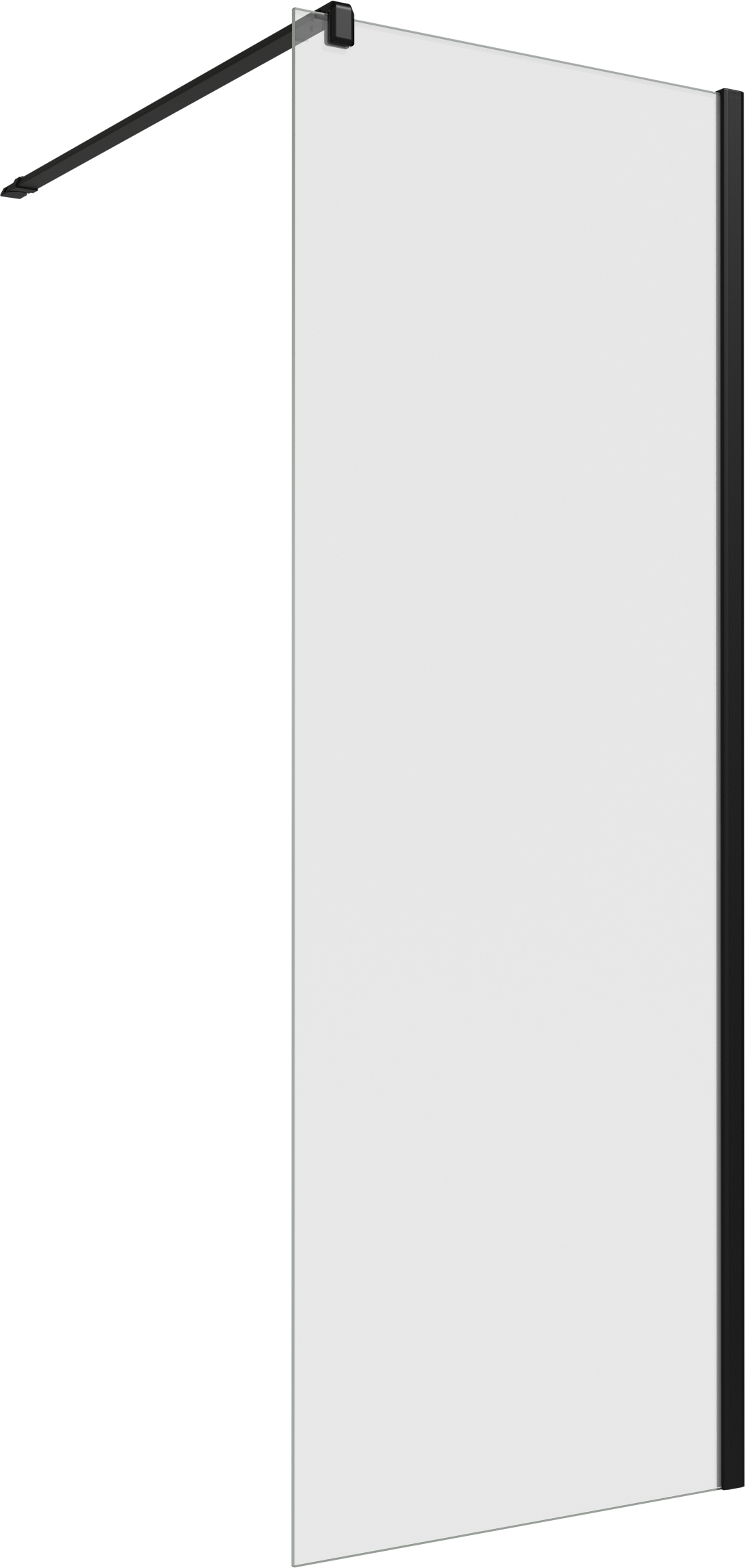 Box doccia walk-in Neo, vetro 8 mm, L 68.6-69.5 cm x H 200 cm, profilo nero - 5