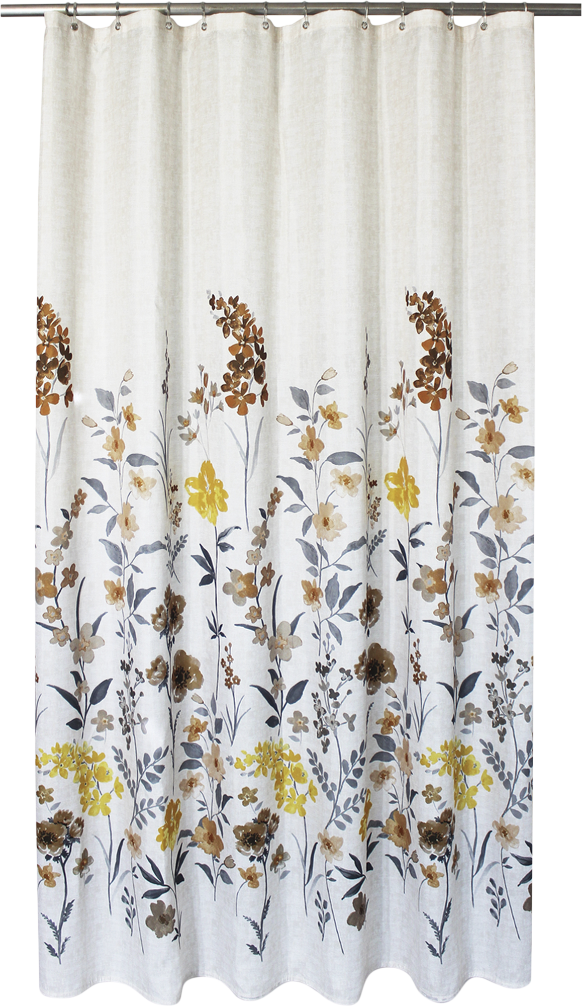 Cortina de baño otoño marrón poliéster 180x200 cm