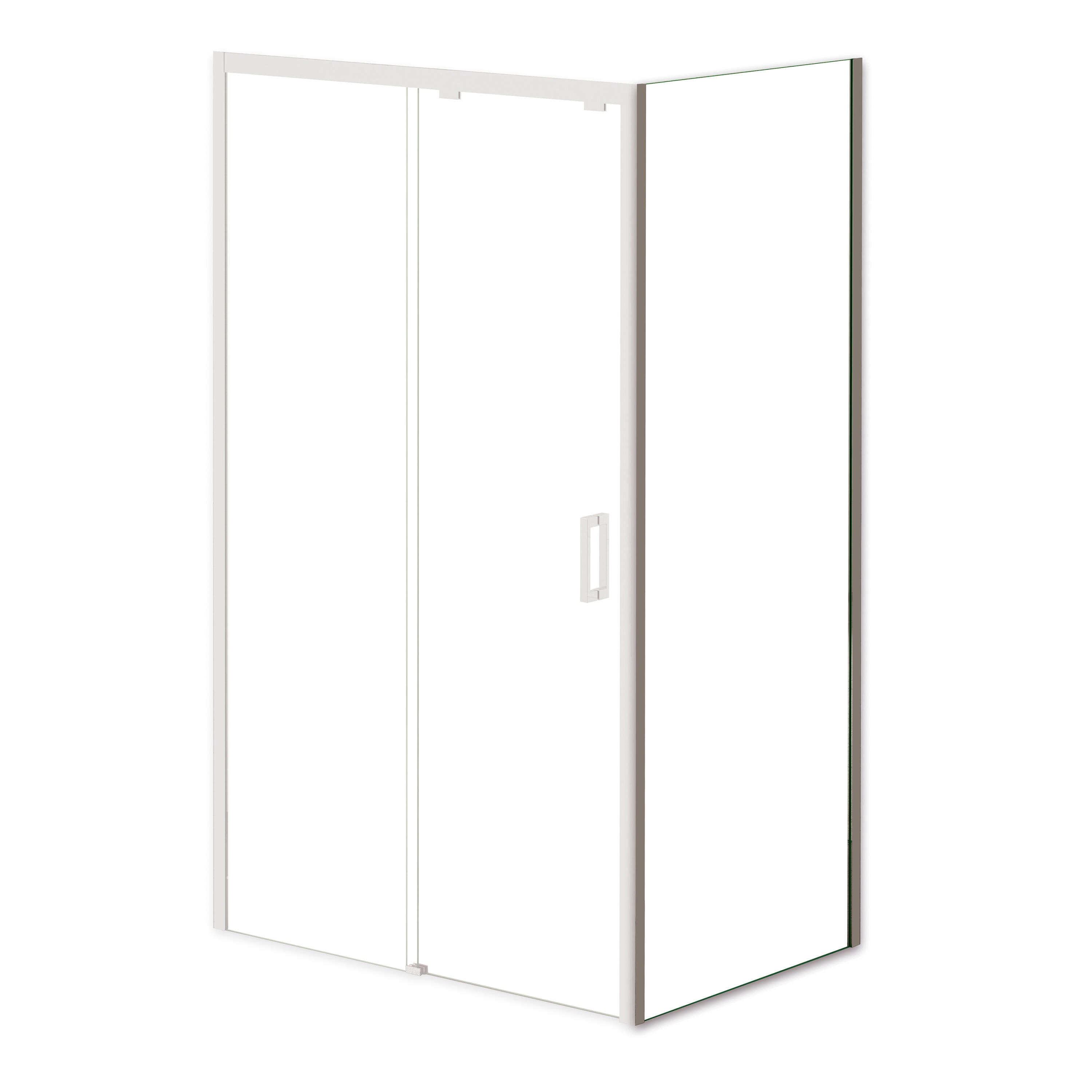 Mampara lateral fijo serigrafiado orleans perfil cromo 80x200 cm 6mm