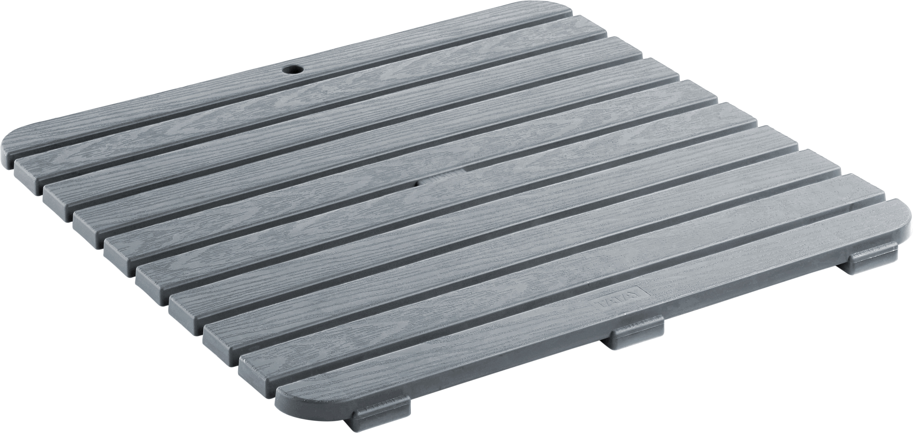 Tarima baño cuadrada gris / plata 55x 55 cm