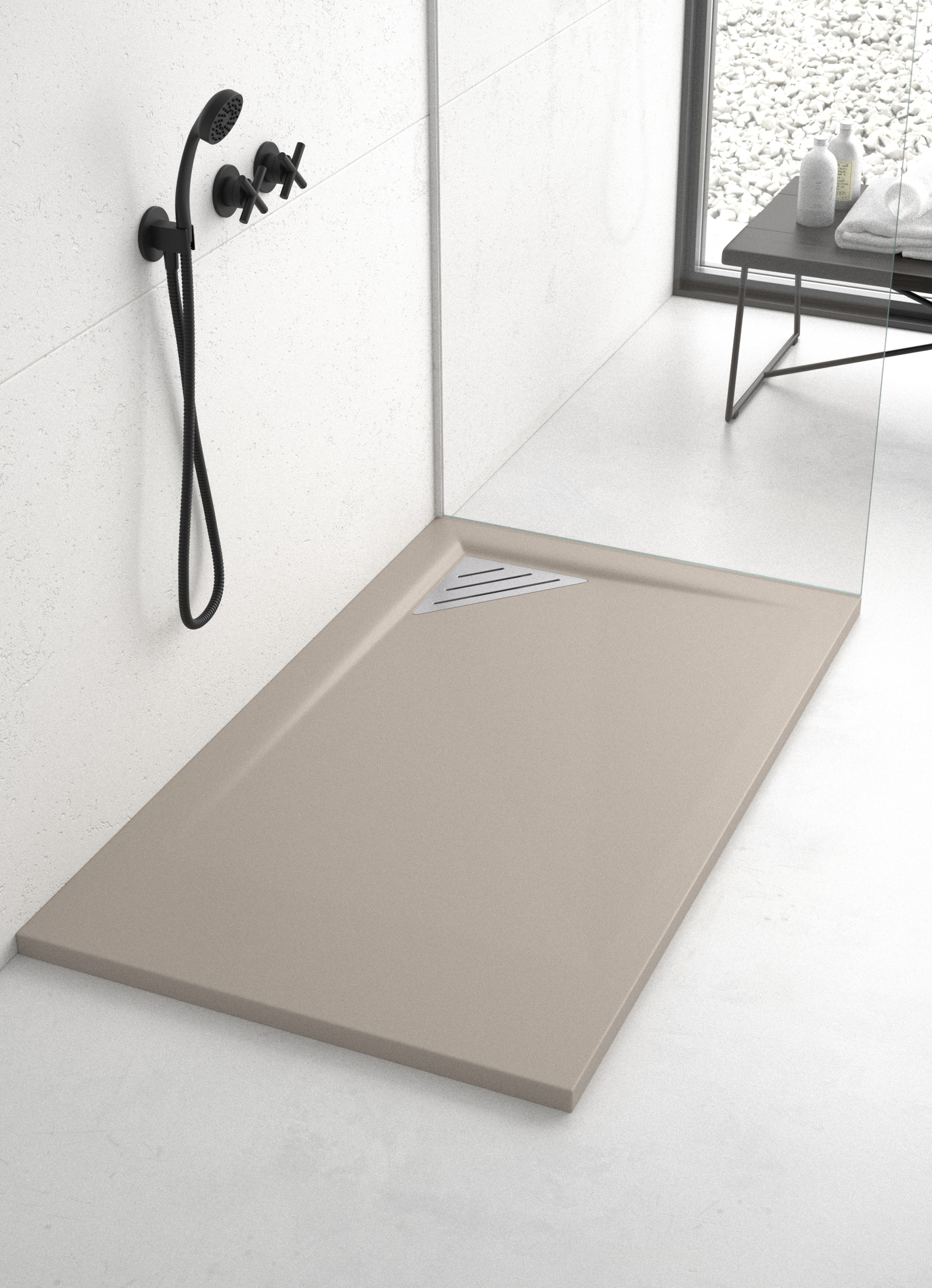 Plato de ducha meet 90x90 cm arena