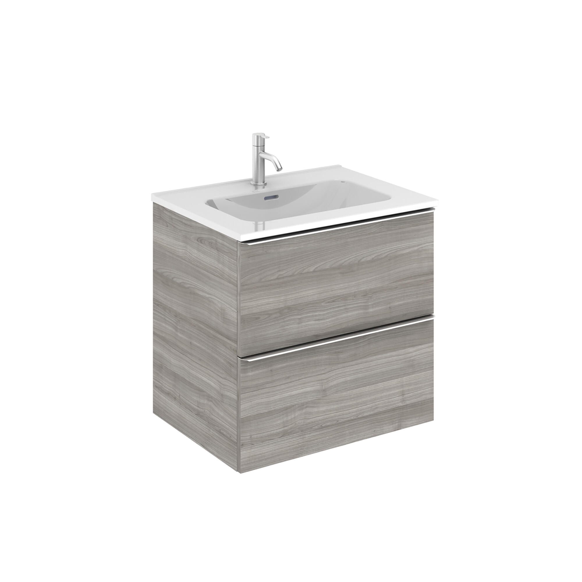 Mueble de baño komplett imitación roble grisáceo 60x45 cm