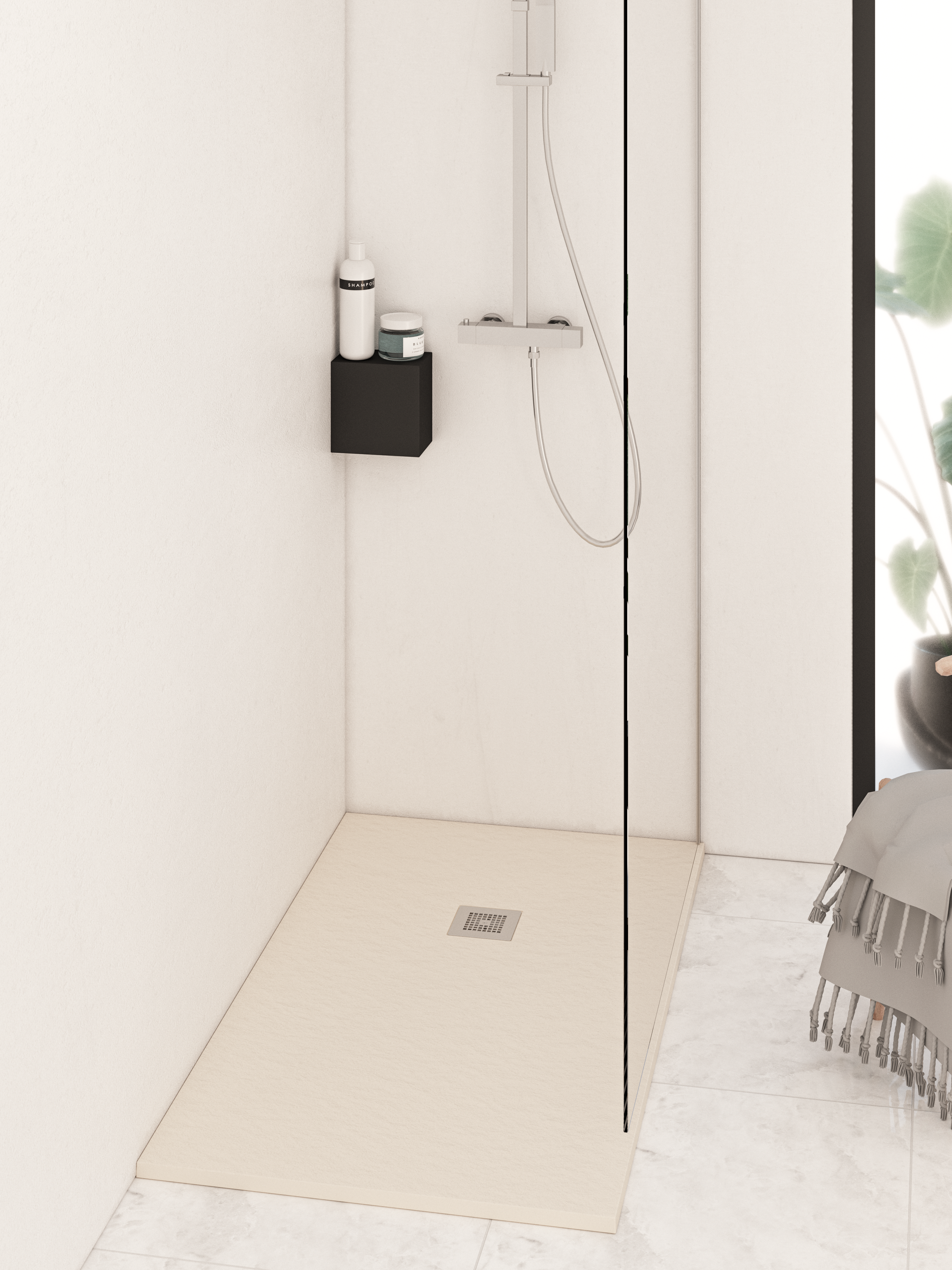 Plato de ducha Greenpact 170x70 cm crema - 4