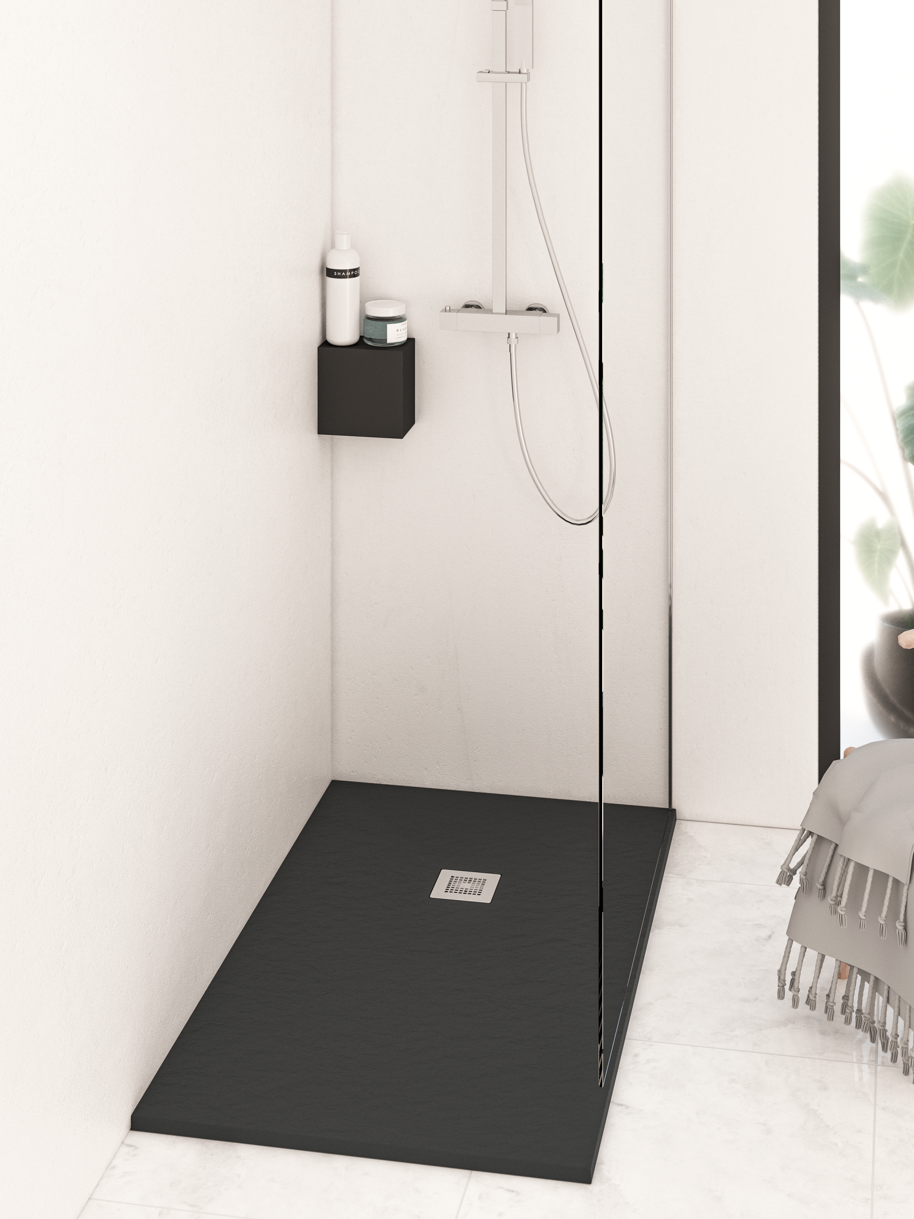 Plato de ducha Greenpact 130x70 cm antracita - 4