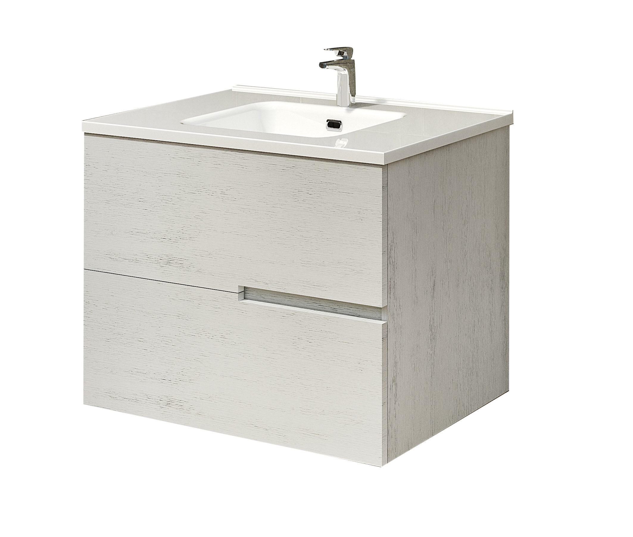 Mueble de baño alda roble gris 70x45 cm