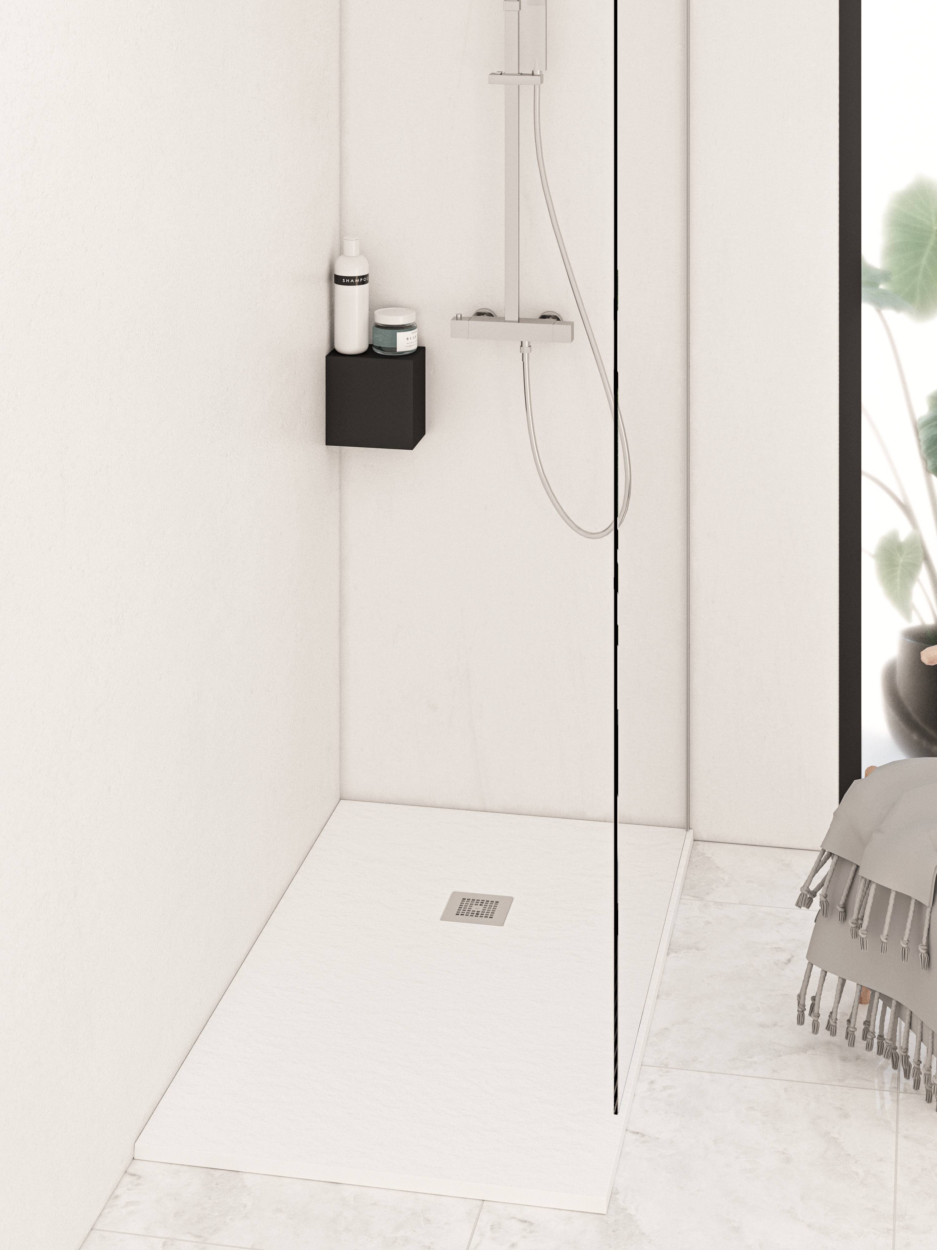 Base de duche GREENPACT 70X160 COM VÁLVULA BRANCO - 4