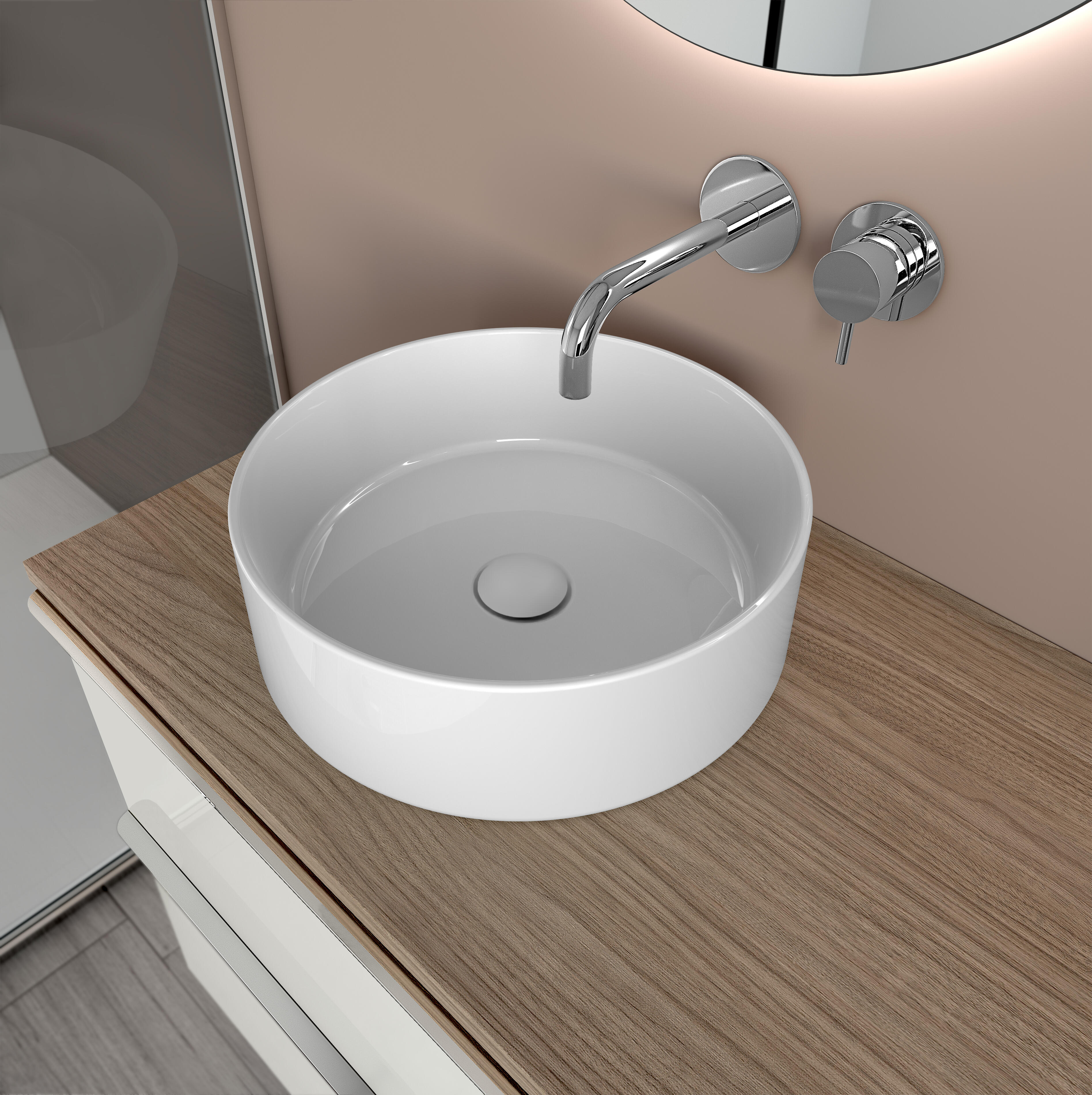 Móvel com tampo KOMPLET 100CM ANTRACITE PUXADOR CROMADO TAMPO CINZENTO - 3