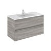 Mueble de baño Komplett roble gris 100x45 cm (lavabo no incluido)