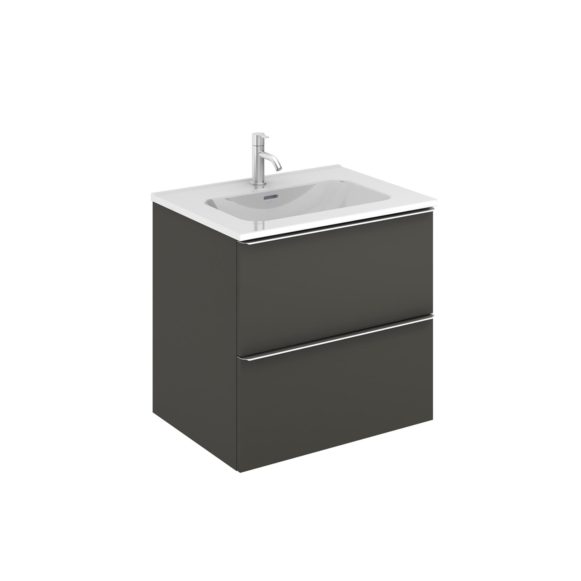 Mueble de baño con lavabo komplett antracita 60x45 cm