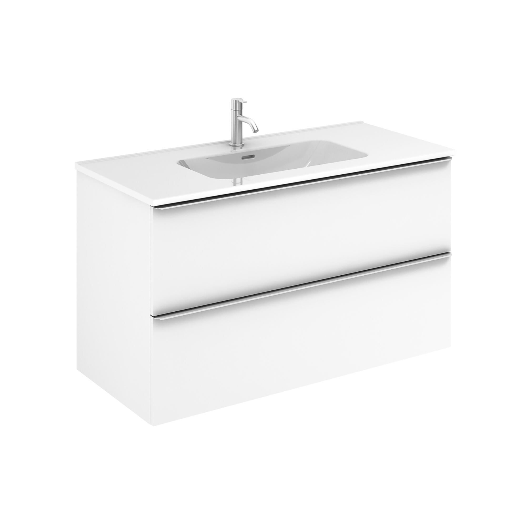 Mueble de baño komplett blanco 100x45 cm