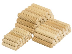 Baguette en bois Tourillon lisse 1 mètre Ø 8 mm 10 pièces ref 102512