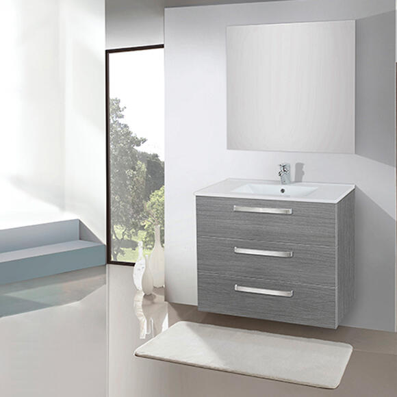 Mueble de baño con lavabo kingston gris 85x48 cm