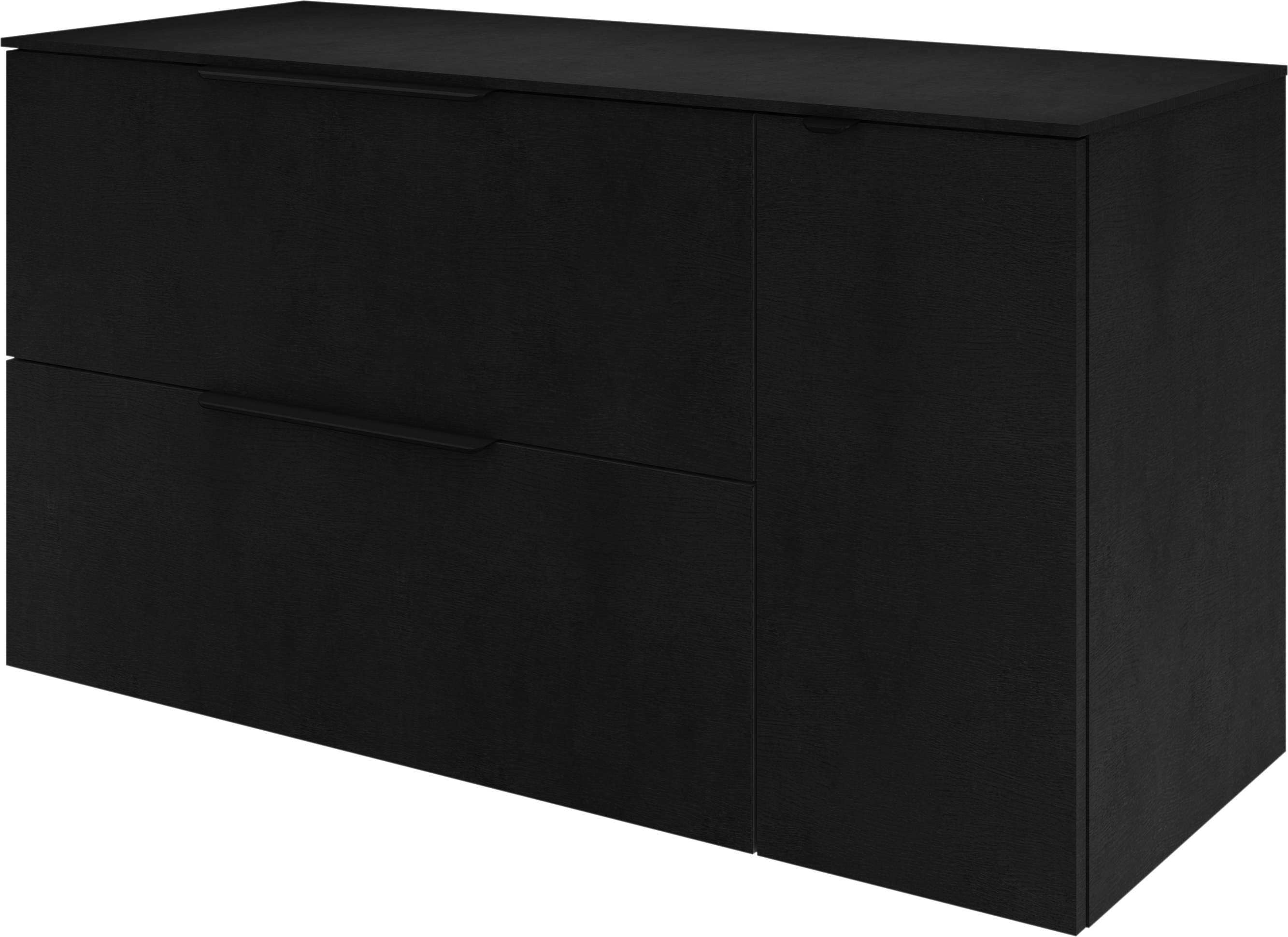 Mueble de baño neo efecto madera negra 120x48 cm