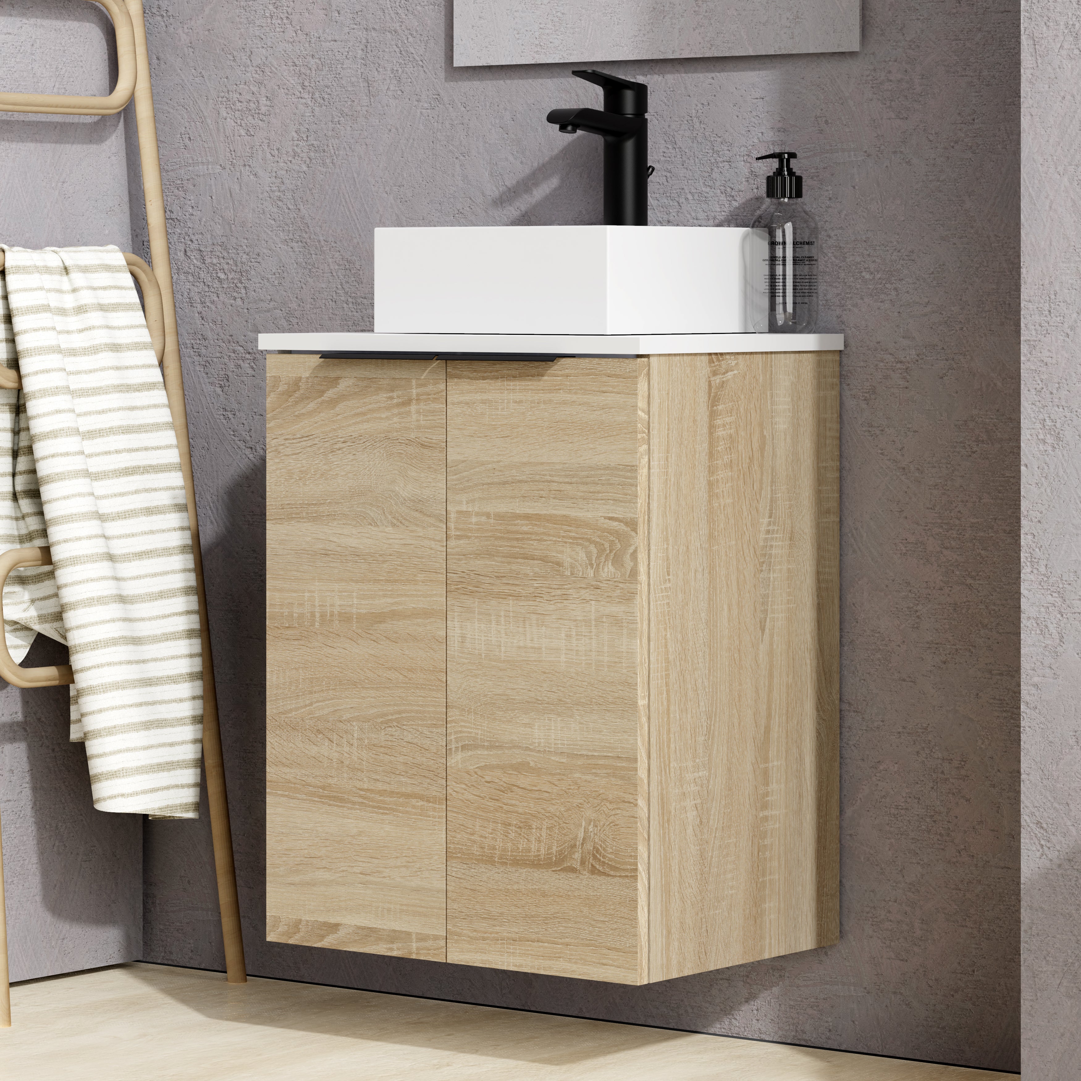 Mueble de baño con lavabo  Small olmo mate 45x35.1 cm - 7