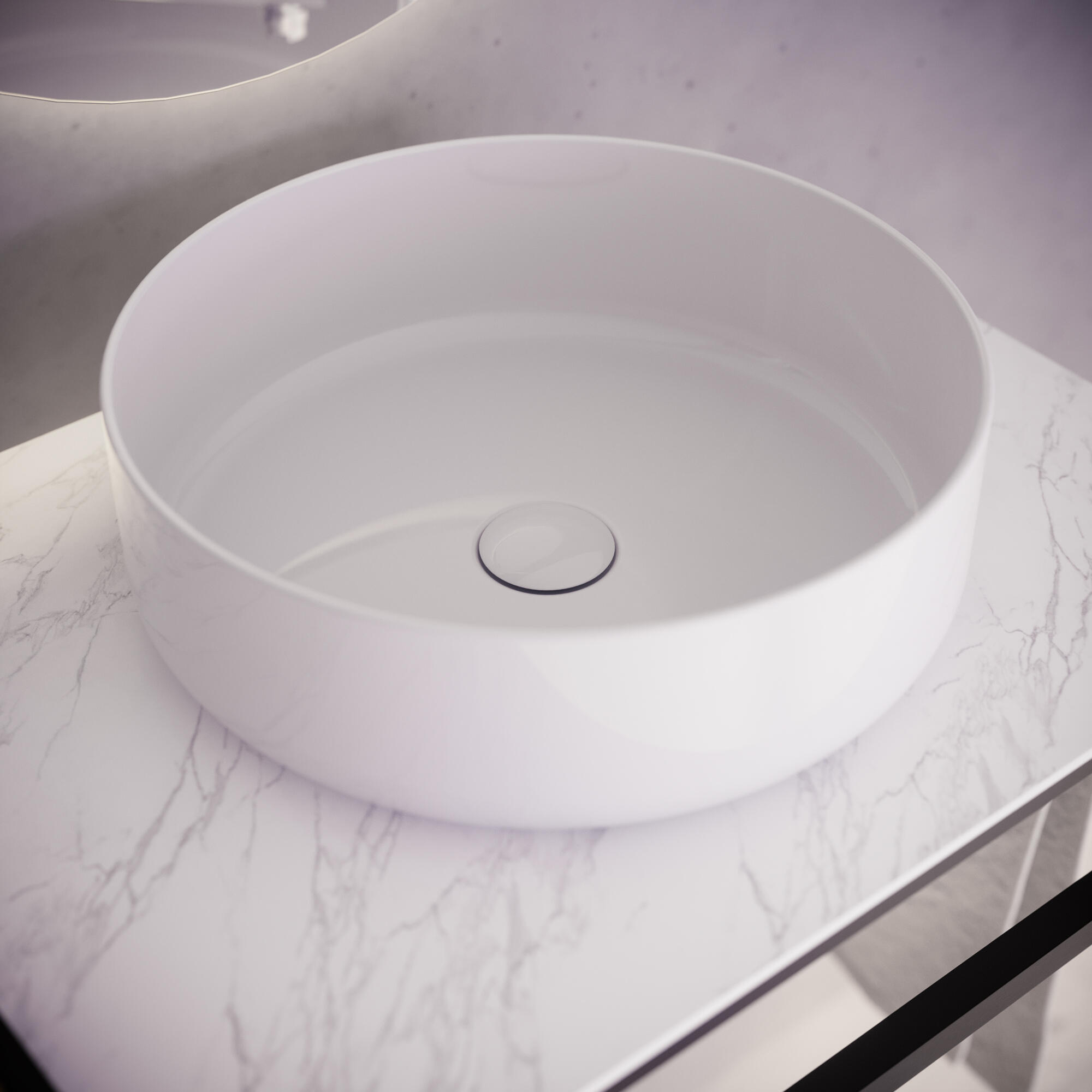 Válvula desagüe  BASINS de cerámica blanca - 3