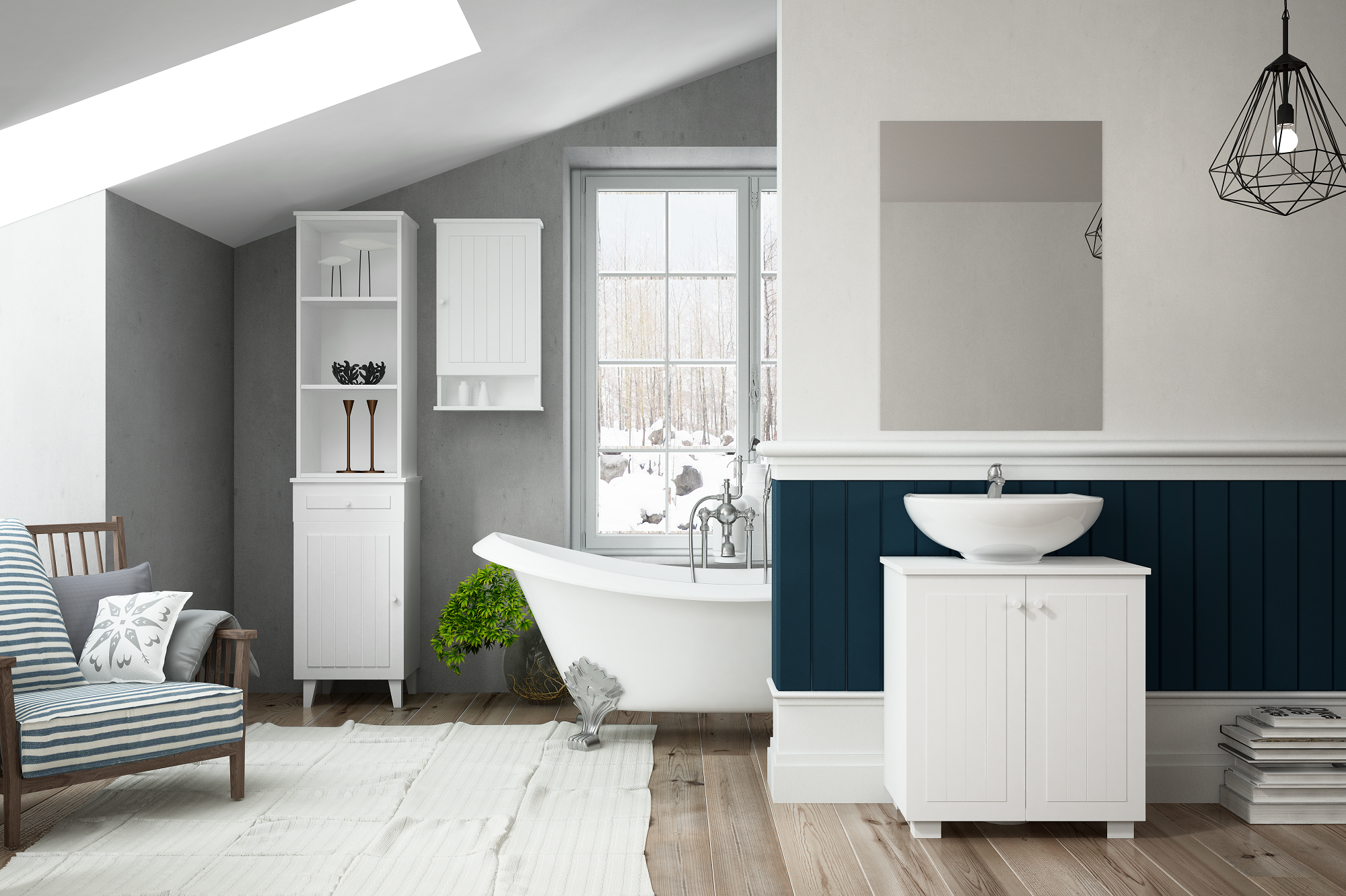 Muebles de lavabo con pie Leroy Merlin